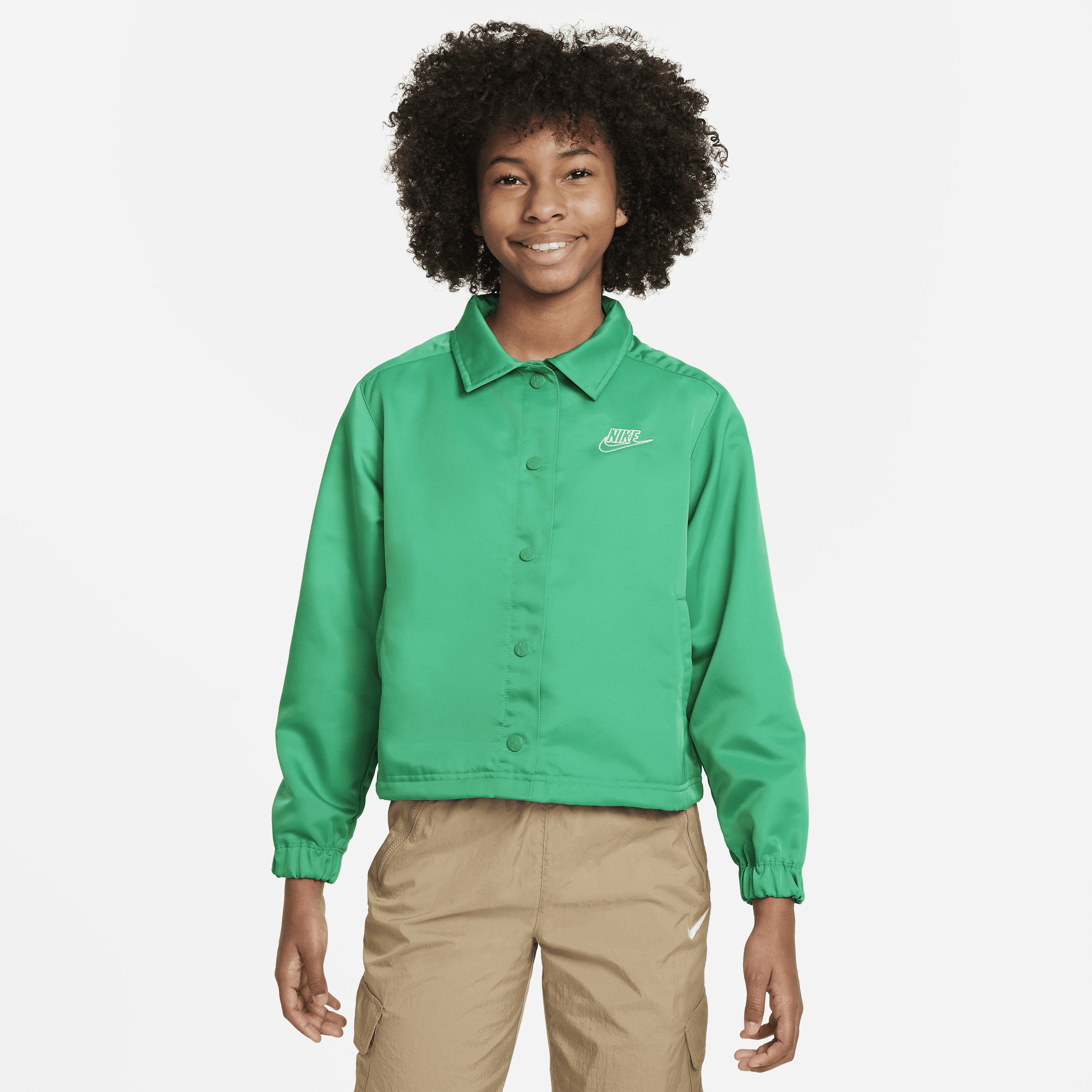 Shop Nike Sportswear Big Kids' (girls') Jacket In Green