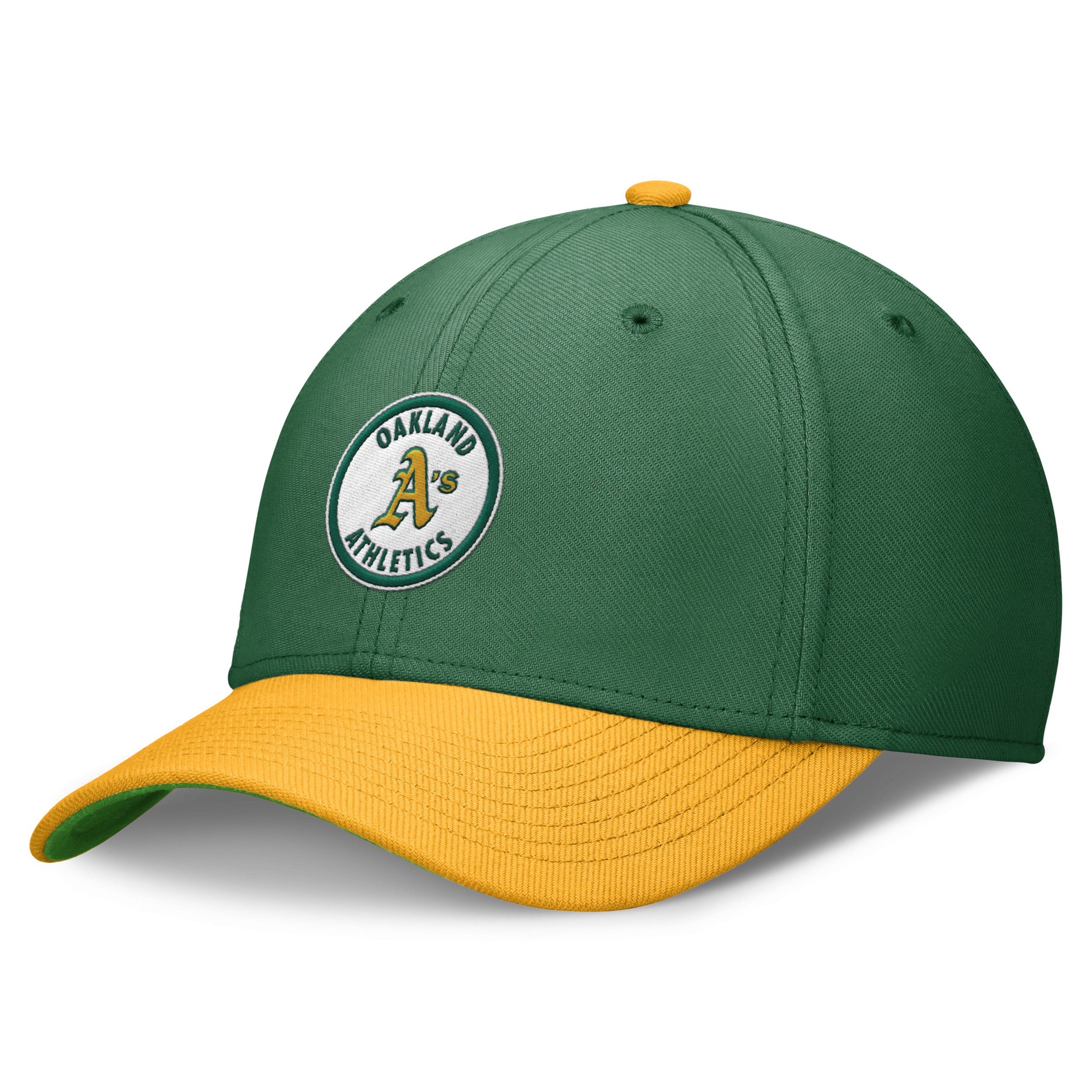 Nike Oakland Athletics Rewind Cooperstown Swoosh  Men's Dri-fit Mlb Hat In Green