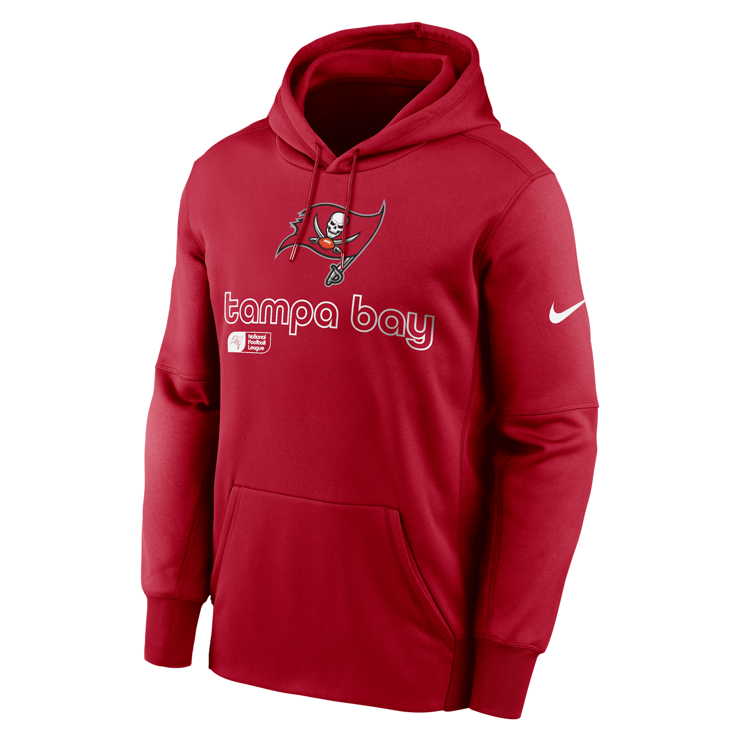 Men's Tampa Bay Buccaneers Menâs Nike Therma NFL Pullover Hoodie in Red | NKAQ6DL8B-9YE