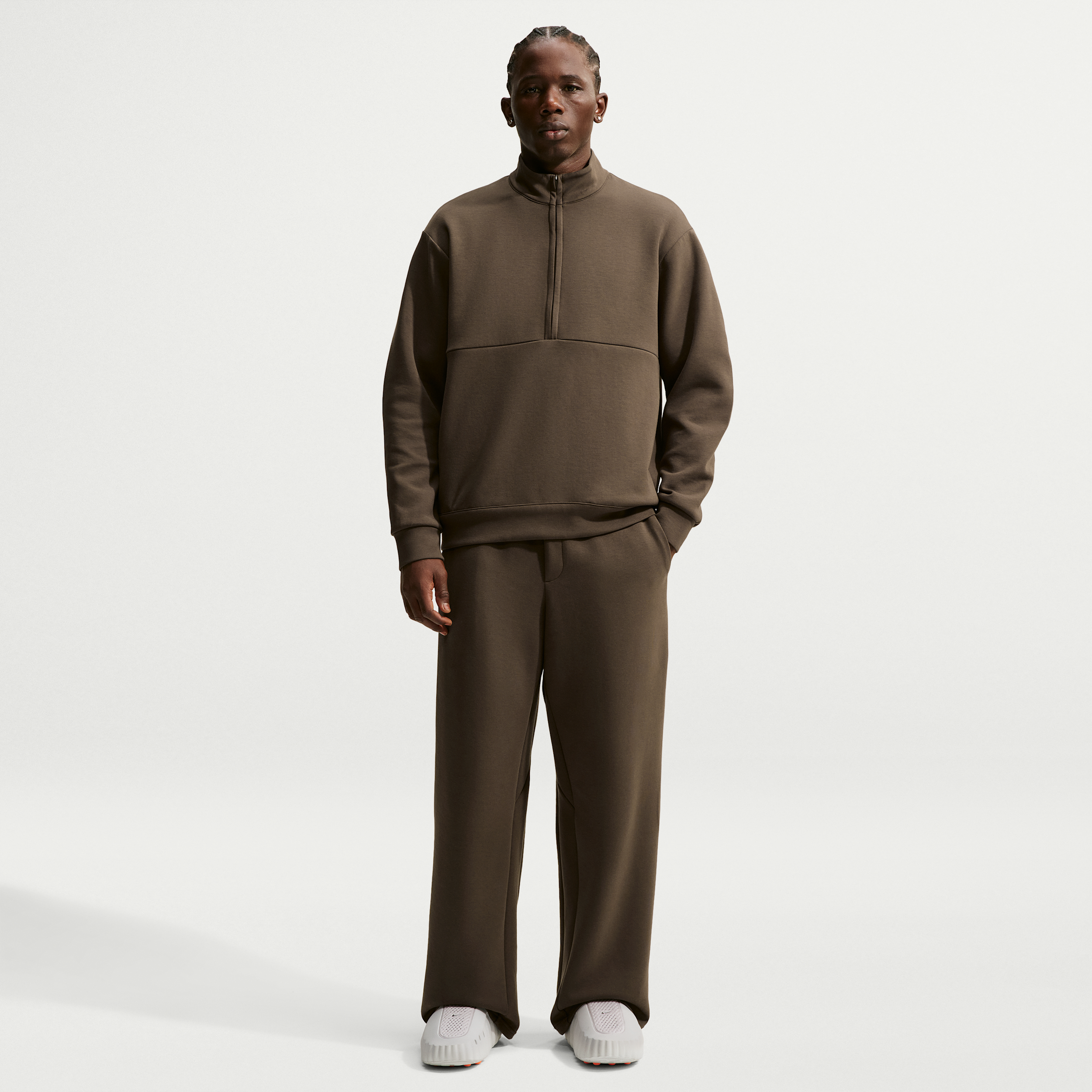 Nike Men's 24.7 Impossiblysoft Dri-fit Straight-leg Pants In Brown
