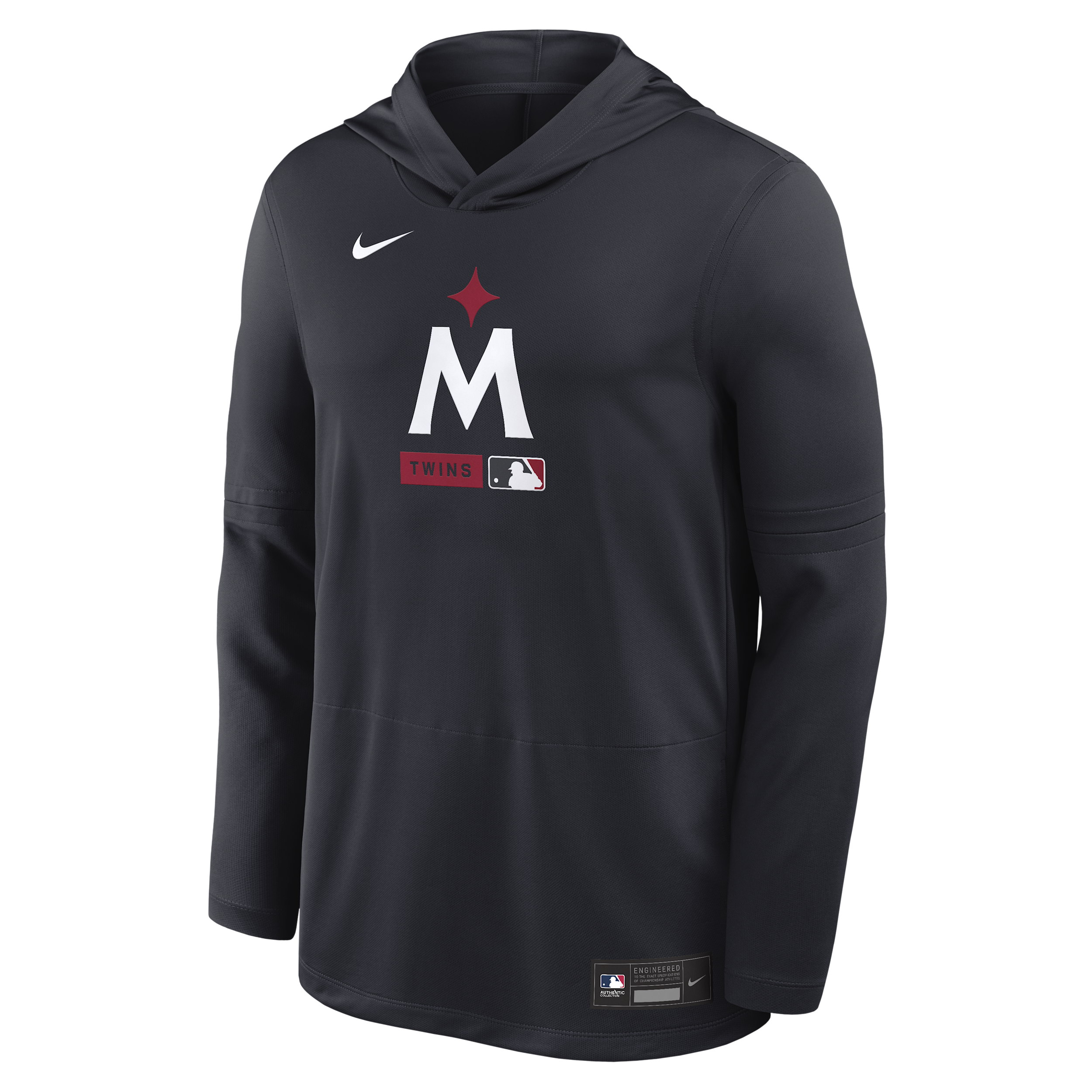 Minnesota Twins Authentic Collection Nike Men's Dri-FIT MLB Long-Sleeve Hooded Top in Blue | 03B94FATIS-S9Q