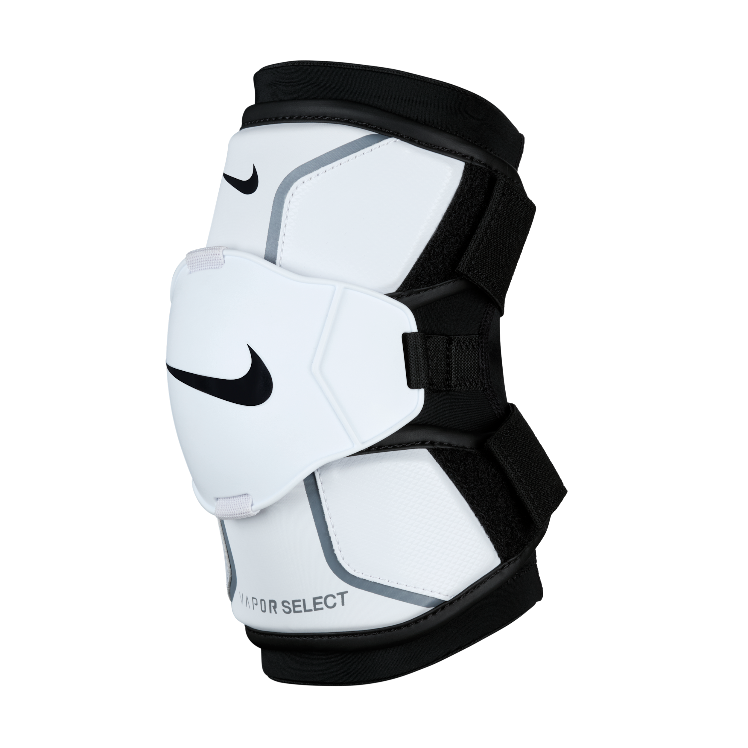 Nike Men's Vapor Select 2.0 Lacrosse Arm Pads in White | PDAPS6-100