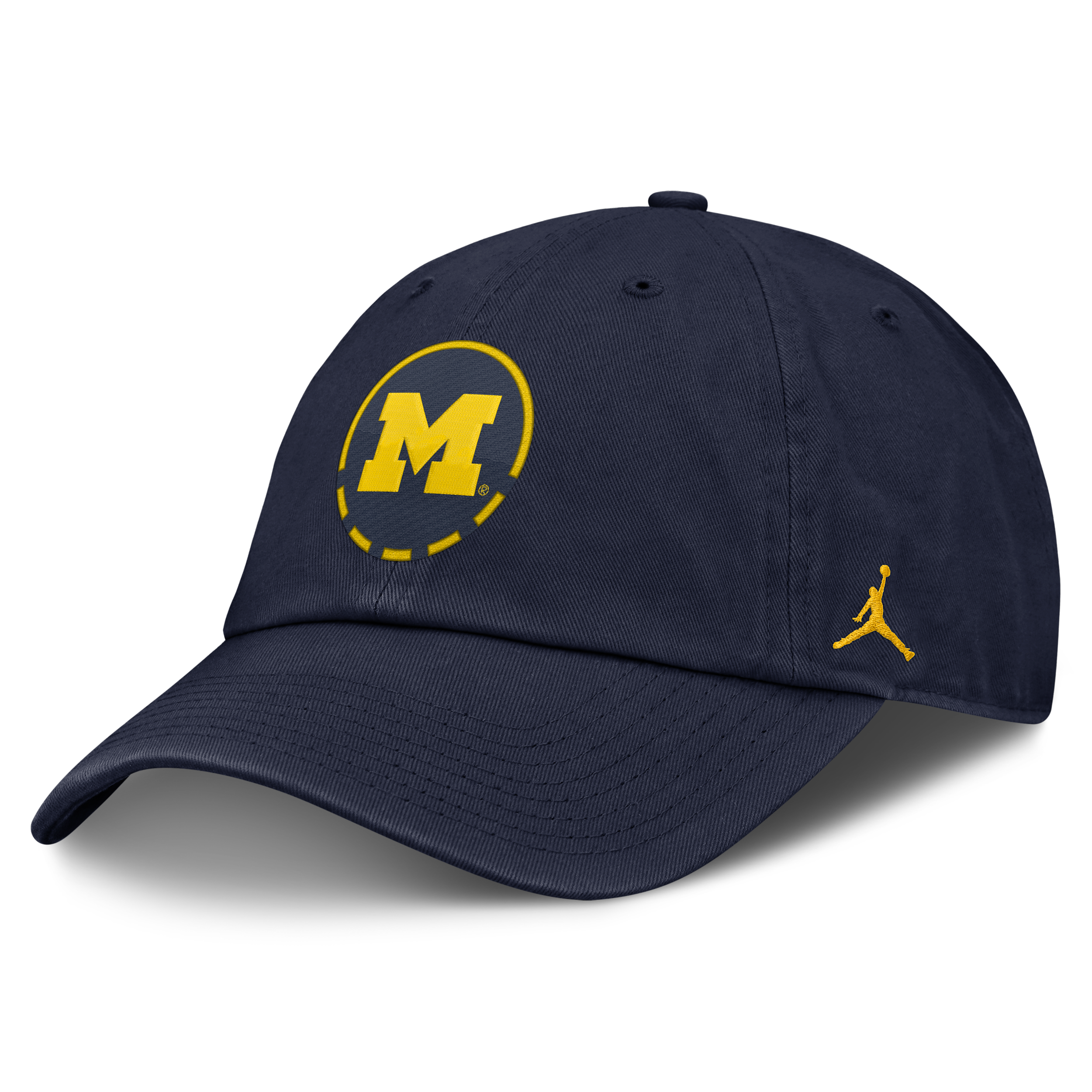 Nike Men's Michigan Natural Club Jordan Brand College Adjustable Hat in Blue | JC0141SMWN-YW8
