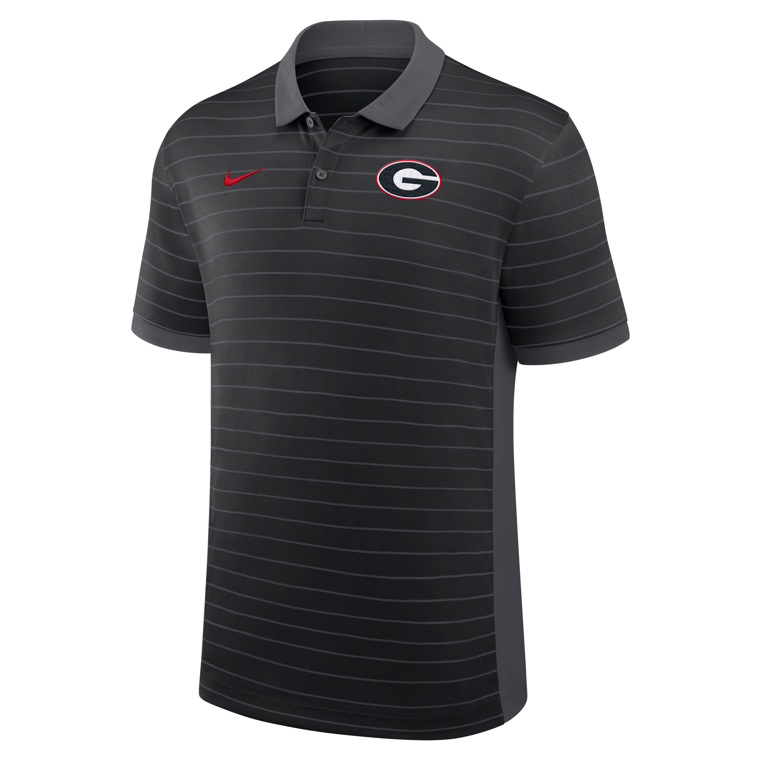 Nike Georgia Sideline Victory Stripe  Men's Dri-fit College Polo In Black