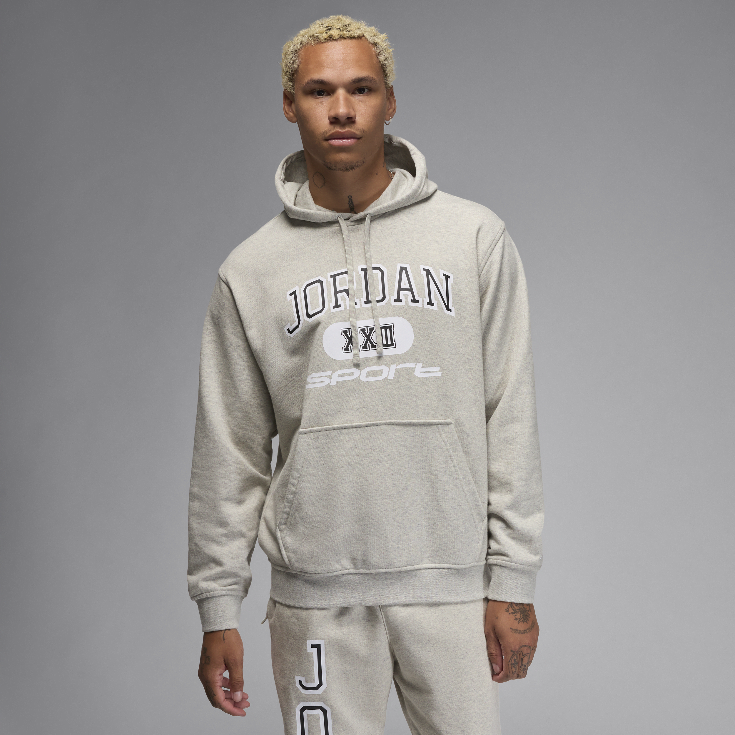 Jordan Men's Sport Crossover Dri-fit Pullover Hoodie In Grey