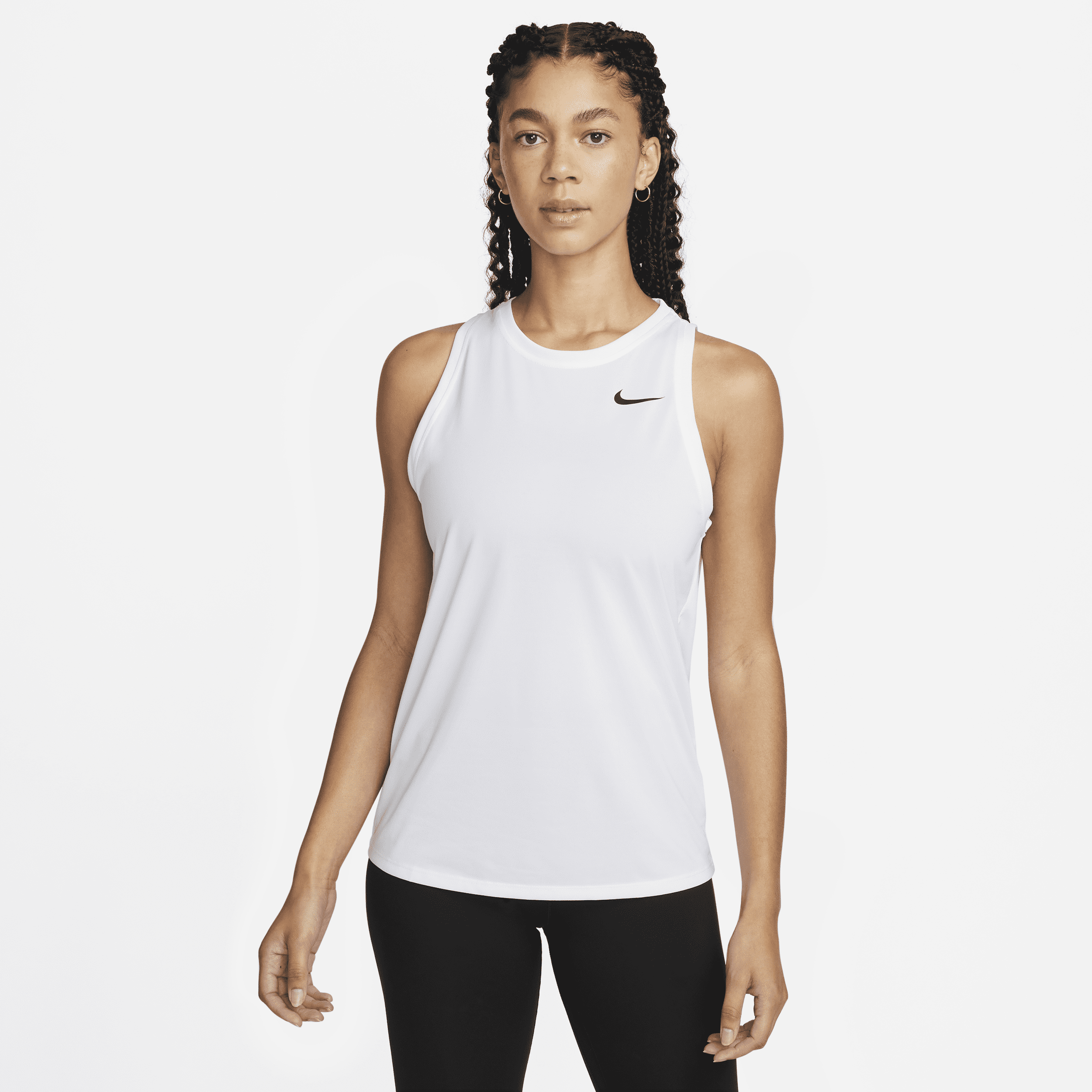 Shop Nike Women's Dri-fit Training Tank Top In White