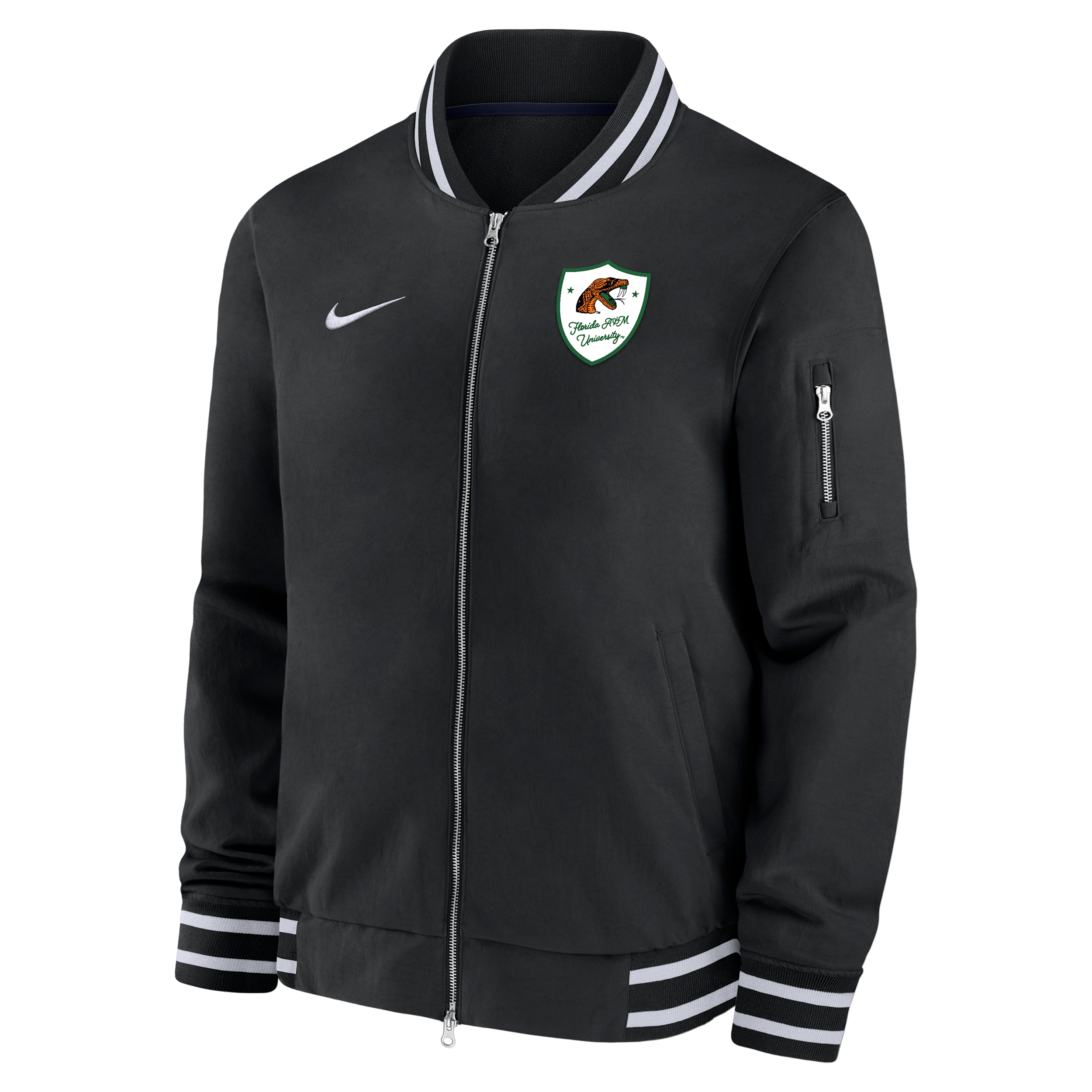 Nike Men's College (Florida A&M University) Bomber Jacket in Black | M62424FAMU25-BLK