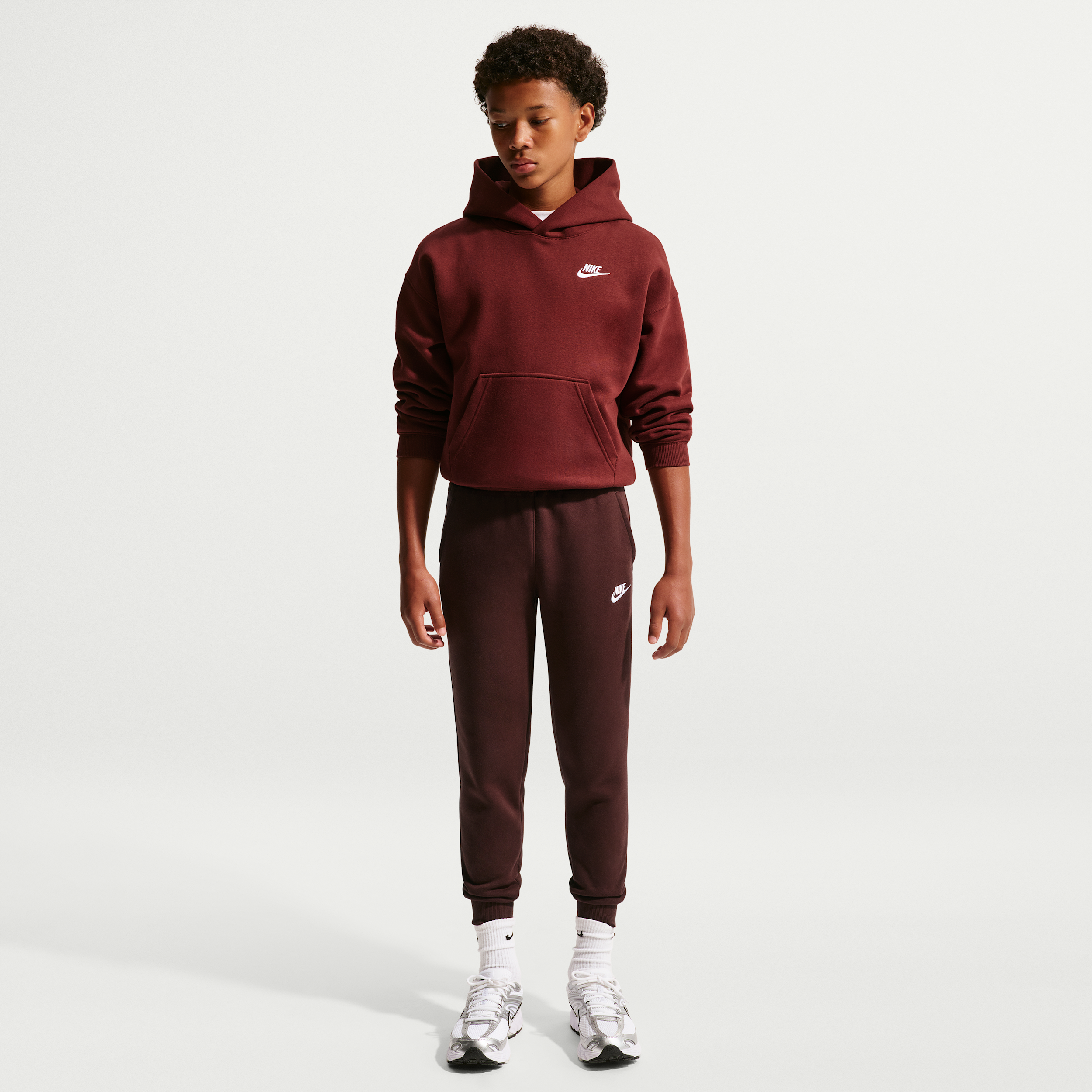 Nike Sportswear Club Fleece Big Kids' Jogger Pants in Purple | FD3008-658