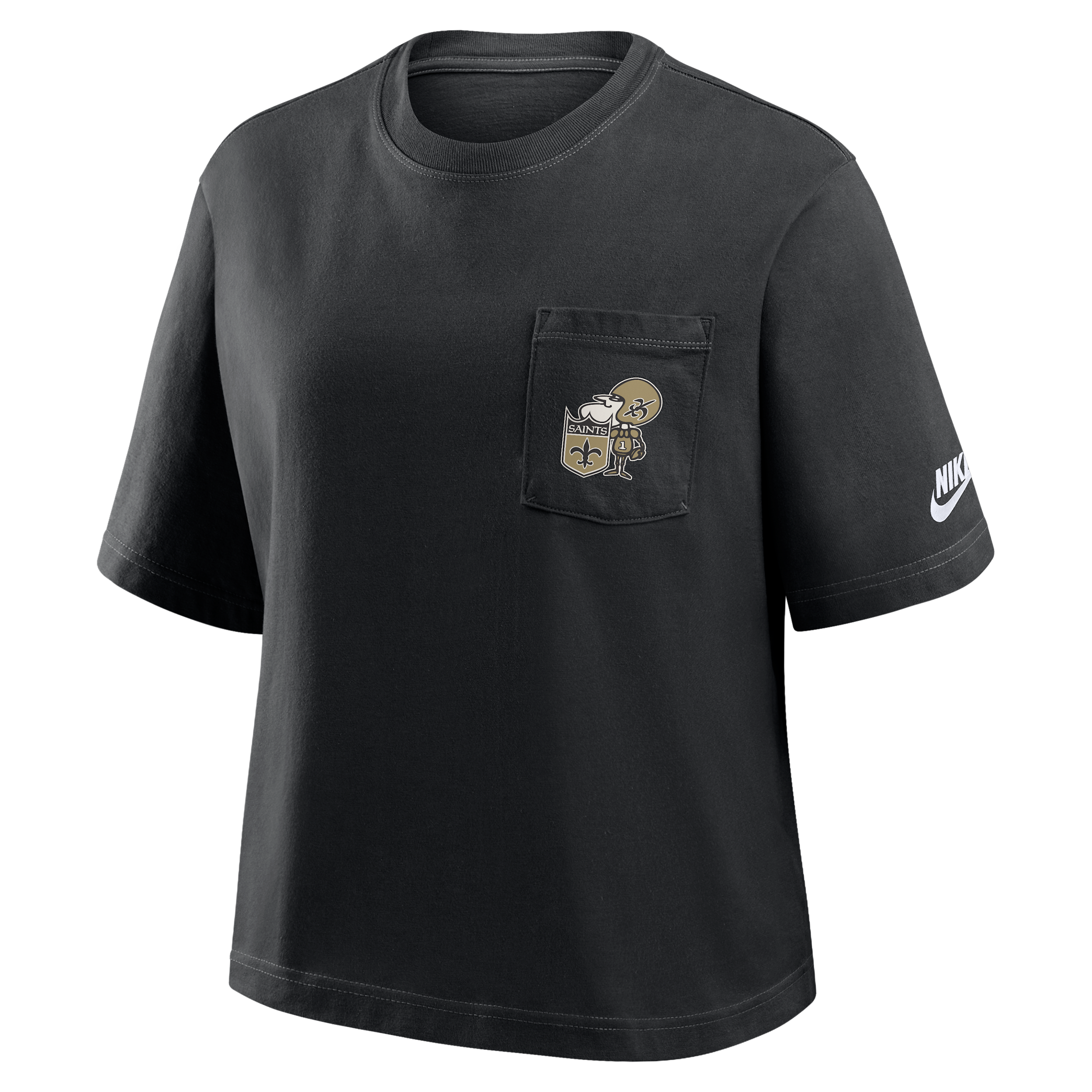 Nike Pittsburgh Steelers Rewind Pocket Boxy Women's Nfl T-shirt In Black