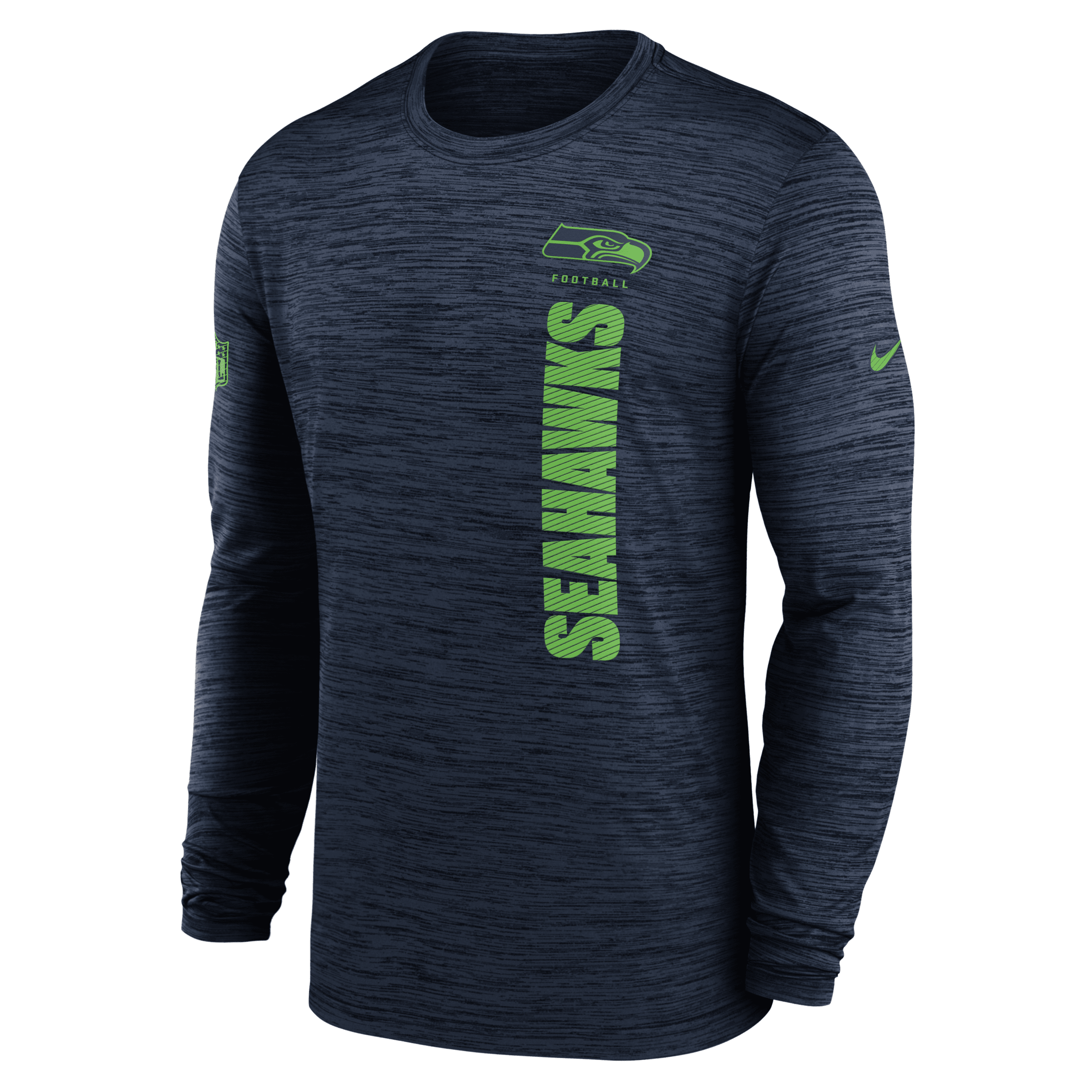 Nike Men's College Navy Seattle Seahawks 2024 Sideline Velocity Performance Long Sleeve T-shirt In Blue