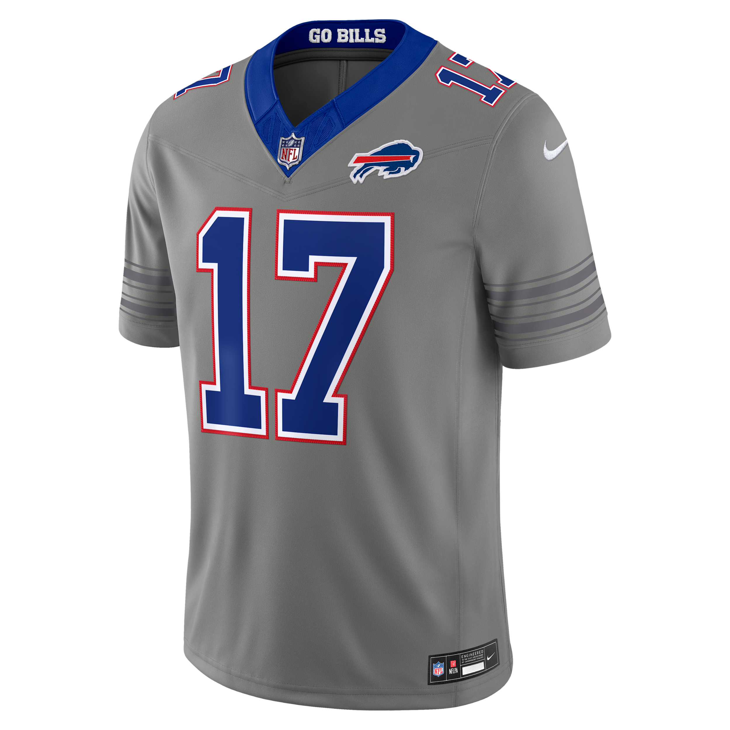 Nike Men's Josh Allen Gray Buffalo Bills Nickel City Vapor F.u.s.e. Stitched Limited Jersey - Gray
