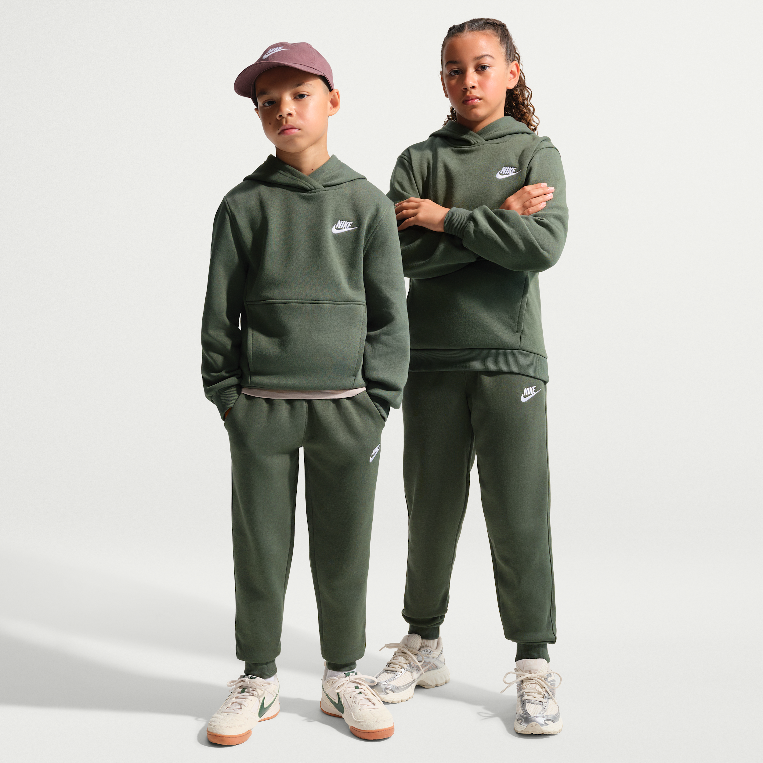 Nike Sportswear Club Fleece Big Kids' Jogger Pants in Green | FD3008-305