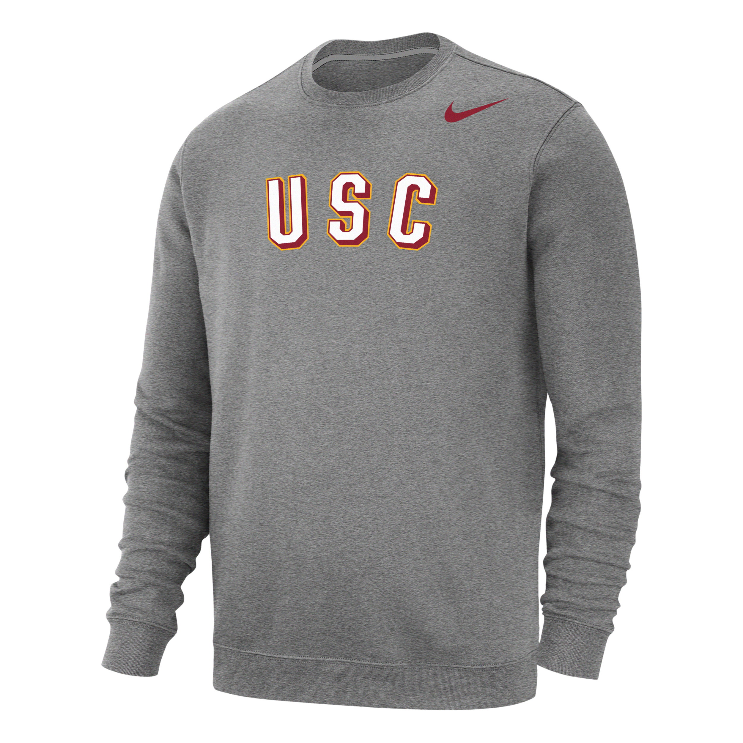 Nike Usc Club Fleece  Men's College Sweatshirt In Grey
