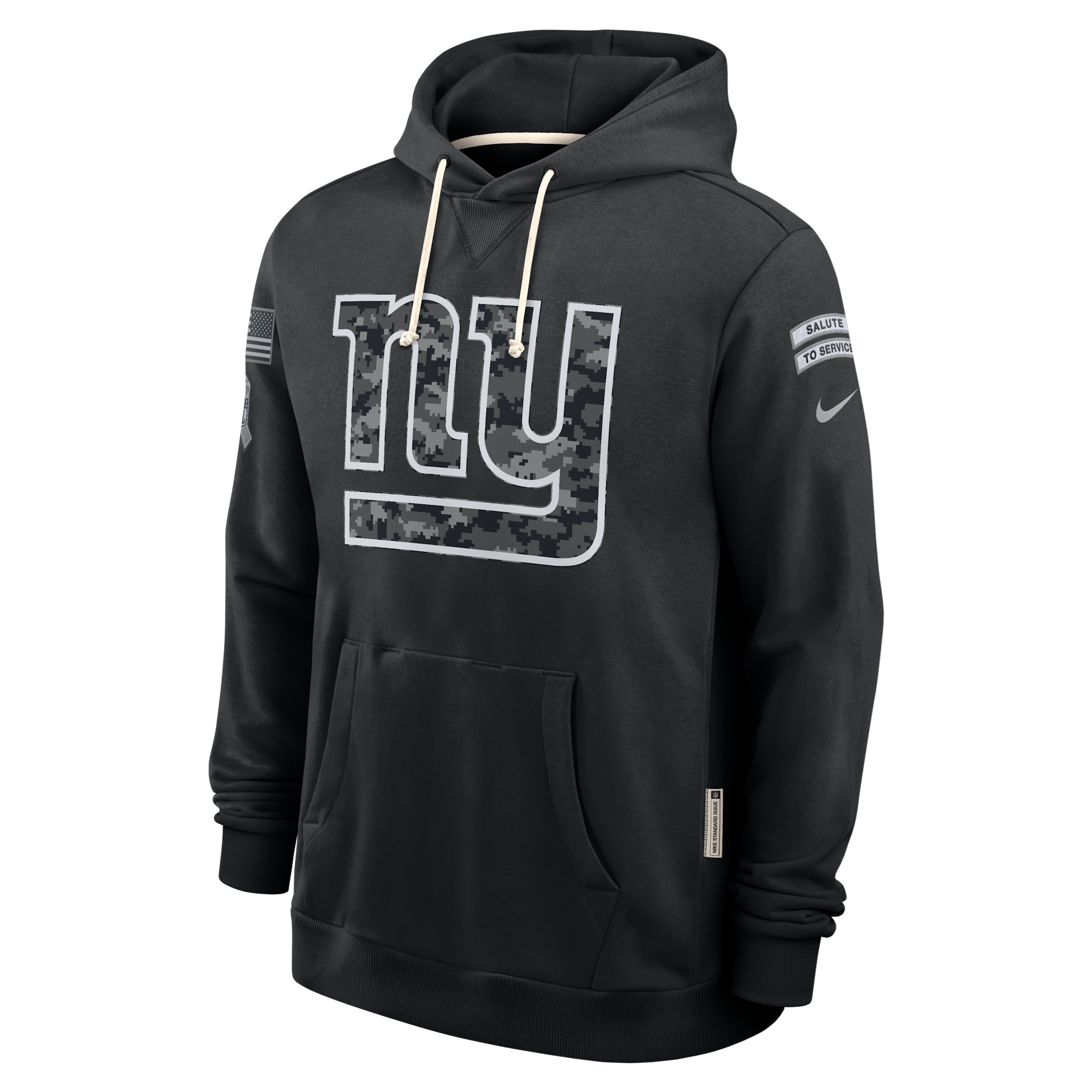 New York Giants Salute to Service Sideline Nike Men's Dri-FIT NFL Pullover Hoodie in Black | 03AZ00AA2N-CYB