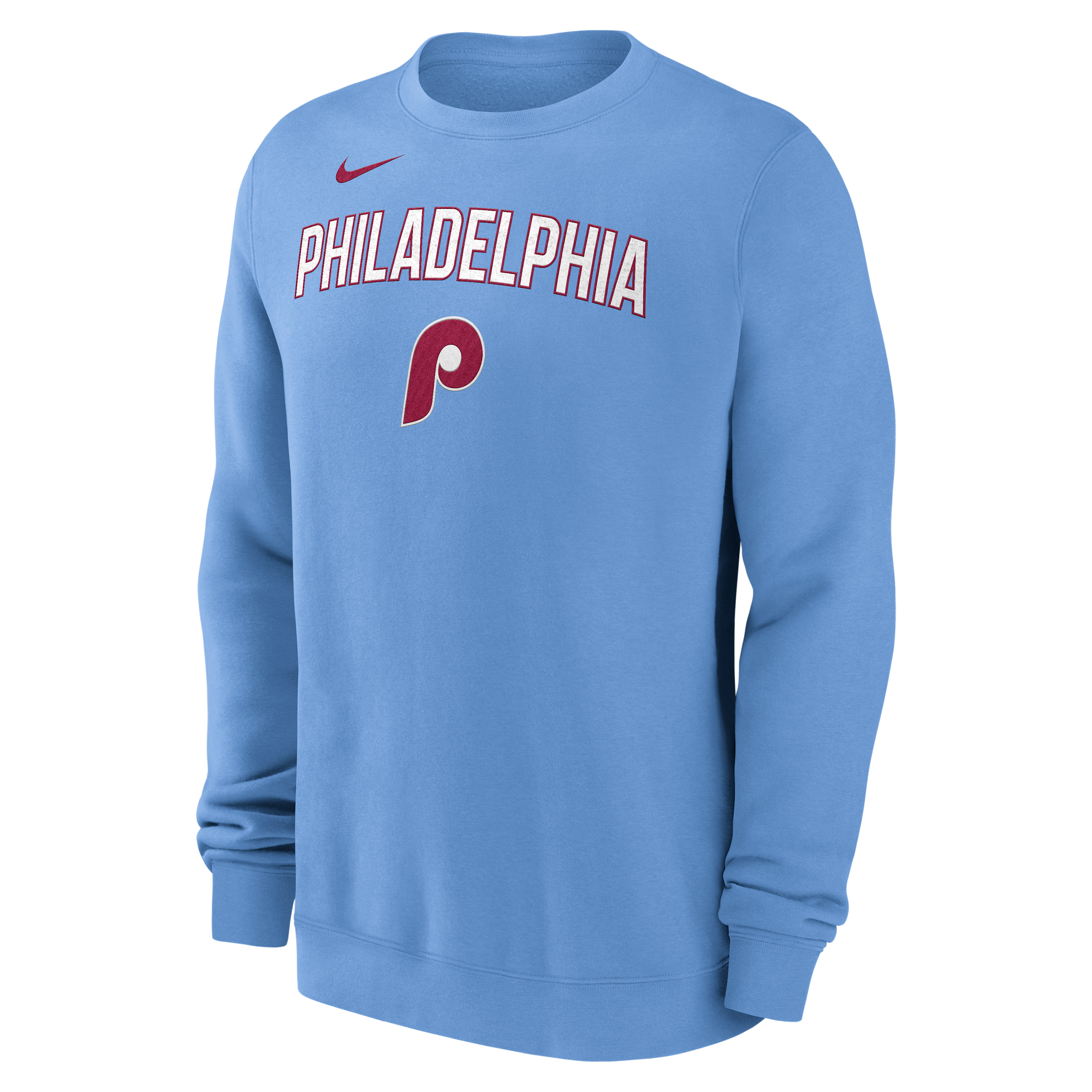 Philadelphia Phillies Vintage Club Nike Men's MLB Pullover Crew in Blue | NKPU11T1PP-LYA