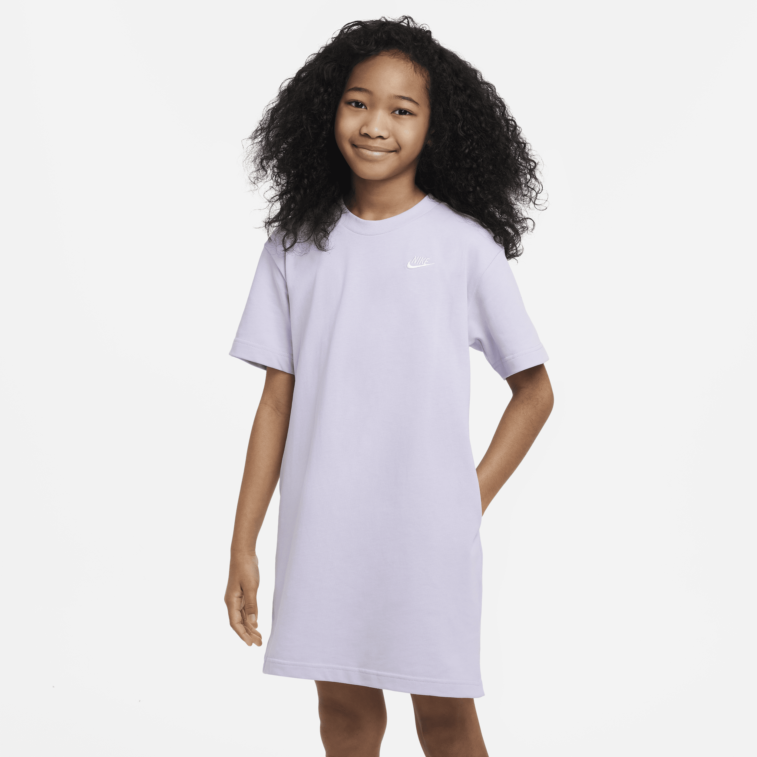 Nike Sportswear Big Kids' (girls') T-shirt Dress In Purple
