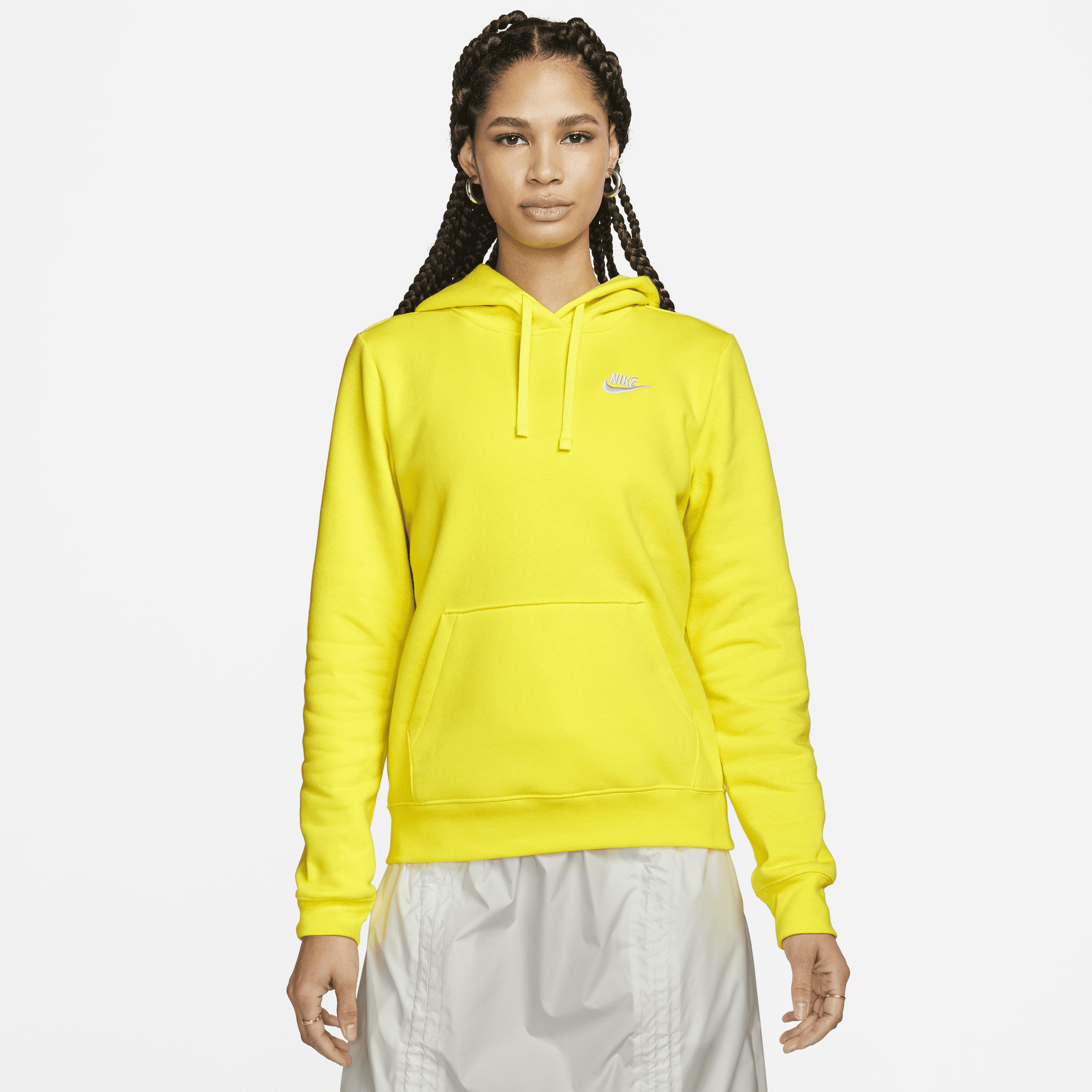 Nike Women's  Sportswear Club Fleece Pullover Hoodie In Yellow