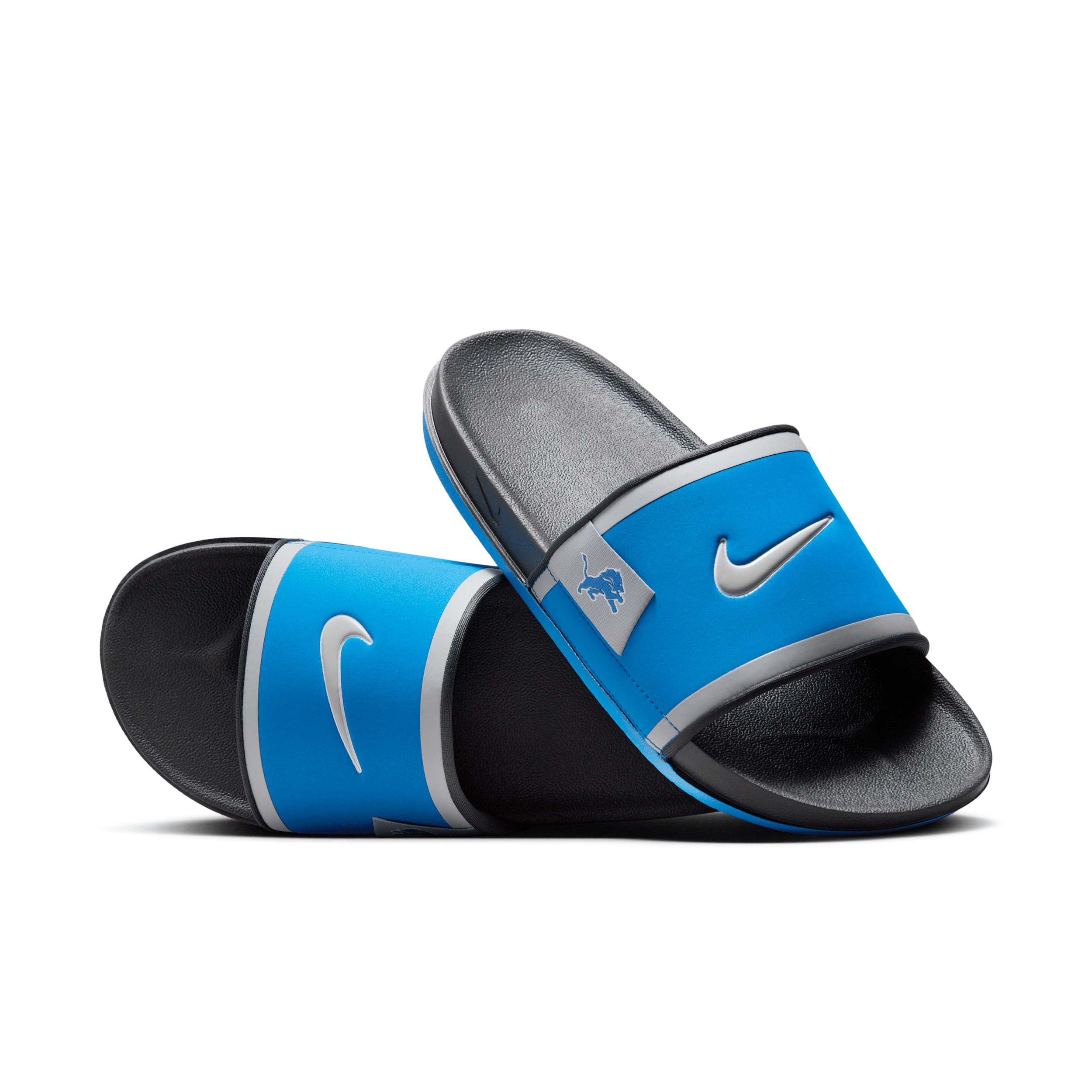Nike Men's Offcourt (detroit Lions) Offcourt Slides In Blue