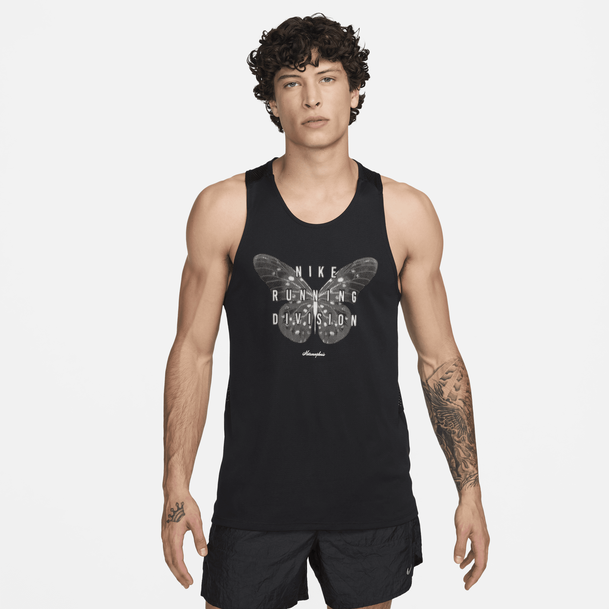 Shop Nike Men's Rise 365 Running Division Dri-fit Running Tank Top In Black