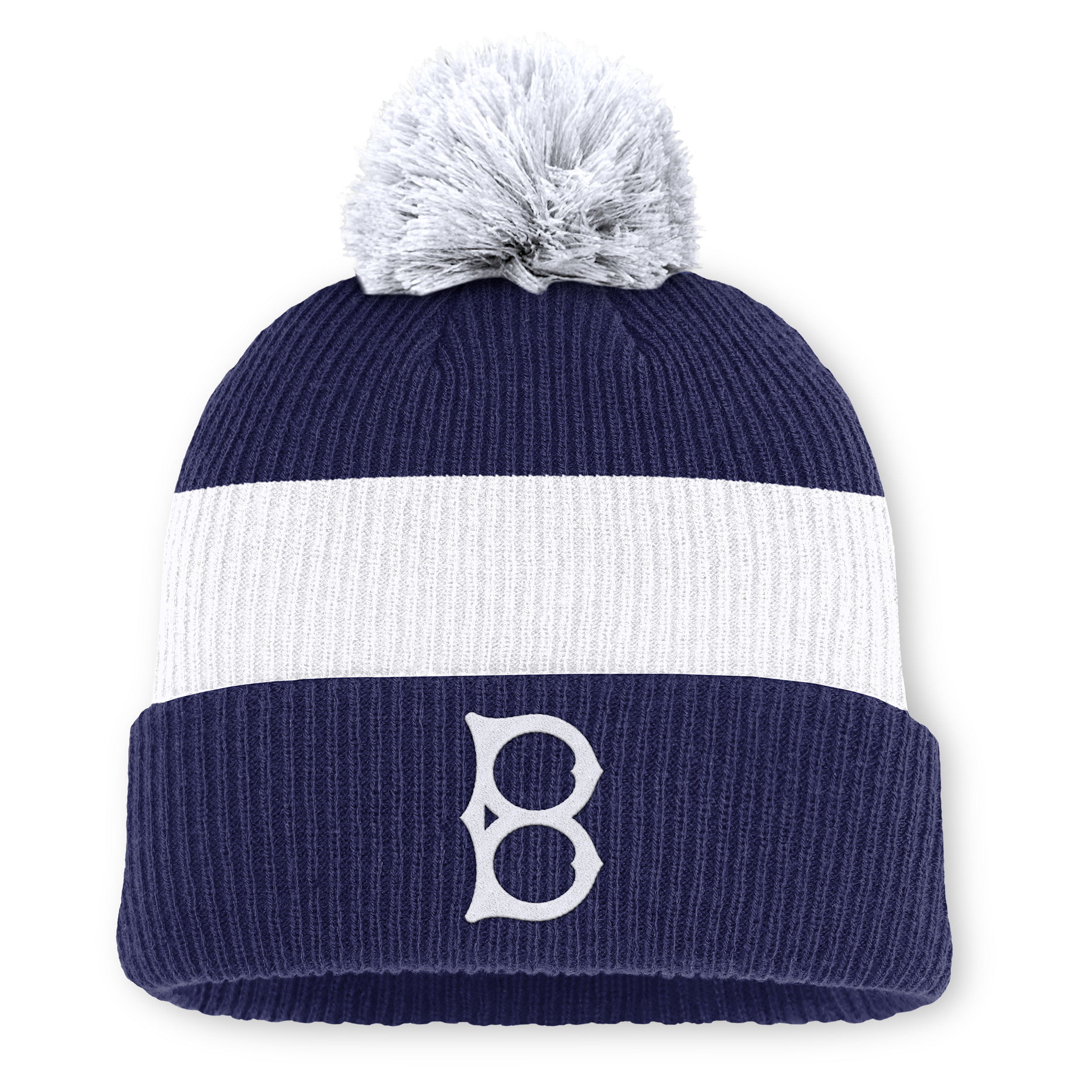 Nike Brooklyn Dodgers Cooperstown Peak  Men's Mlb Cuffed Pom Beanie In Blue