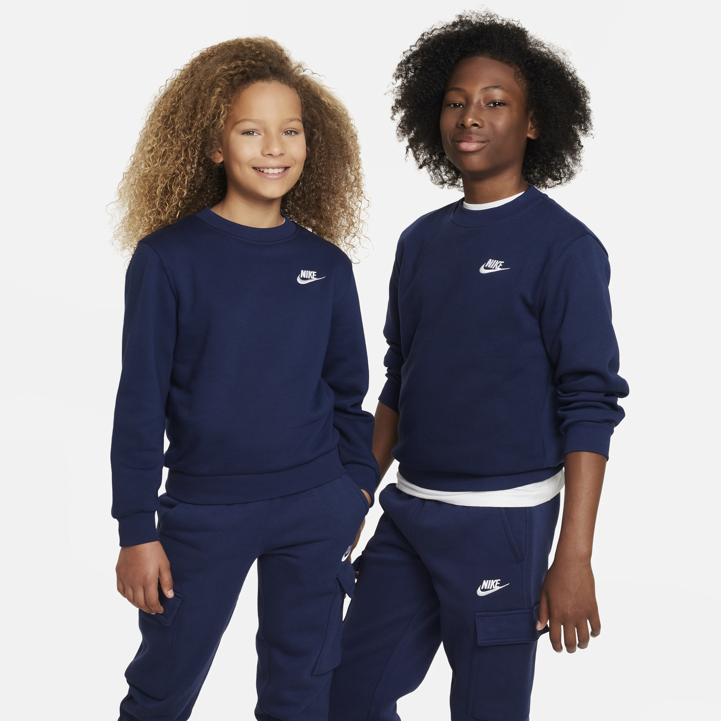 Nike Sportswear Club Fleece Big Kids' Sweatshirt In Blue