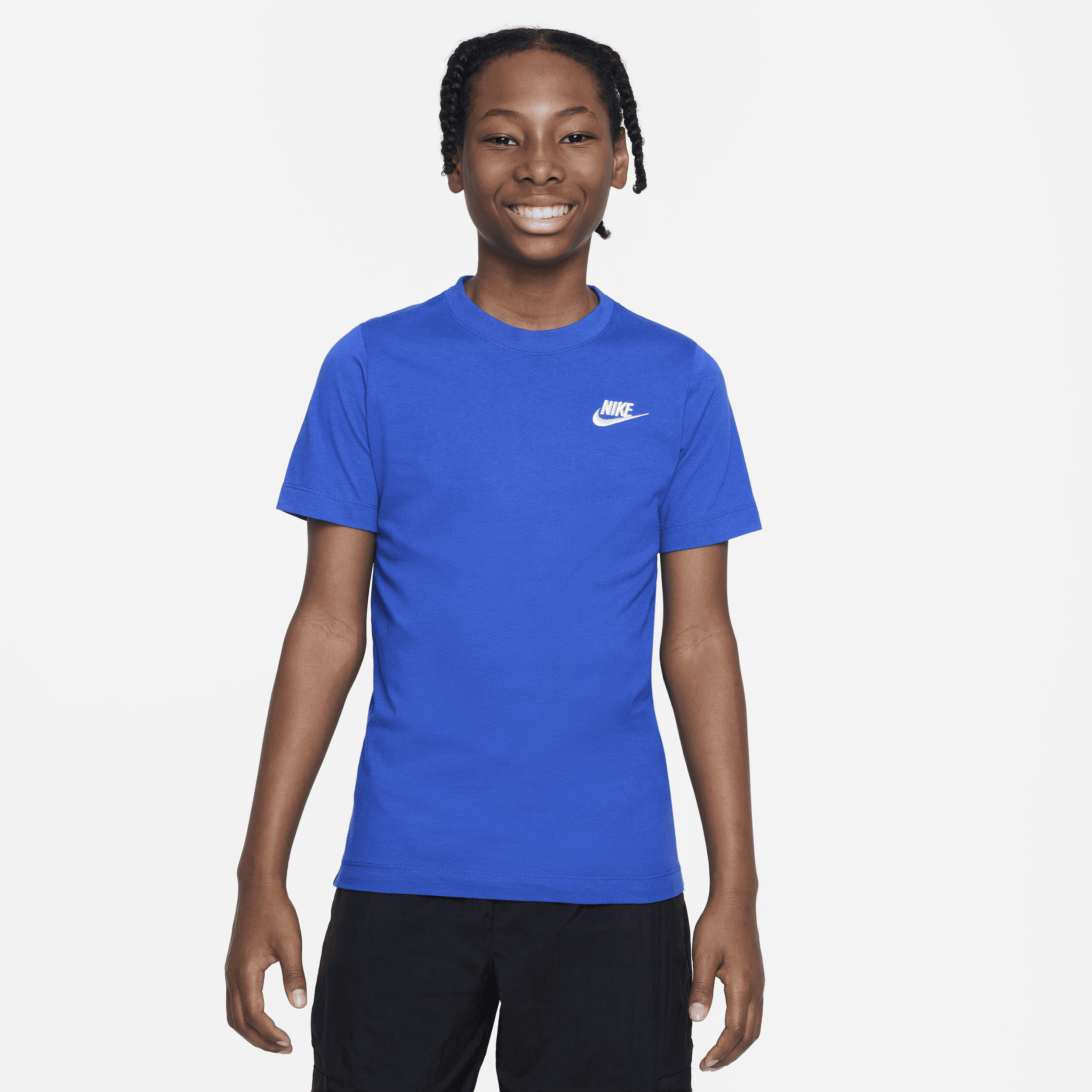 Shop Nike Sportswear Big Kids' T-shirt In Blue