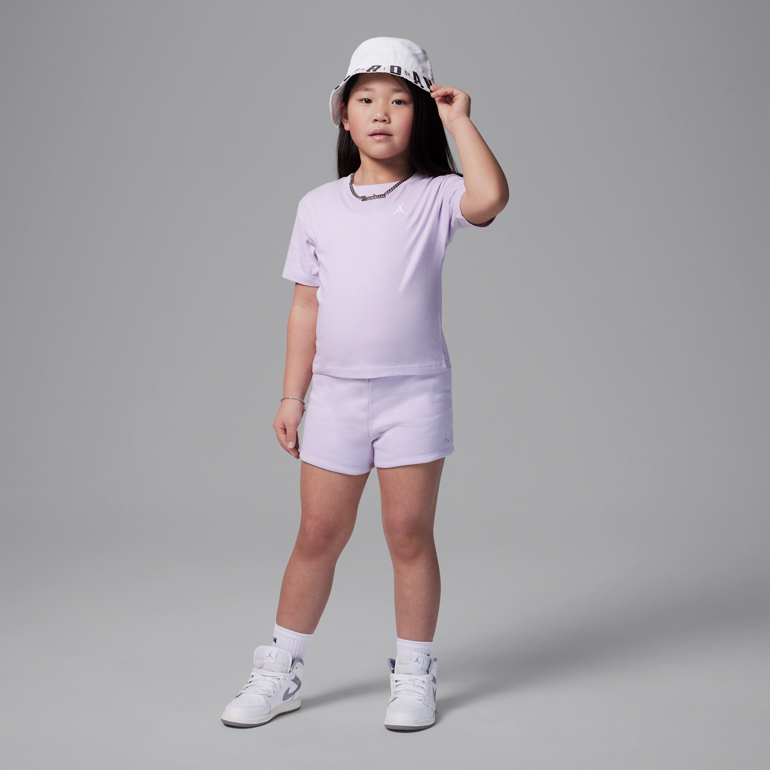 Jordan Brooklyn Essentials Little Kids' 2-piece Fleece Shorts Set In Pink