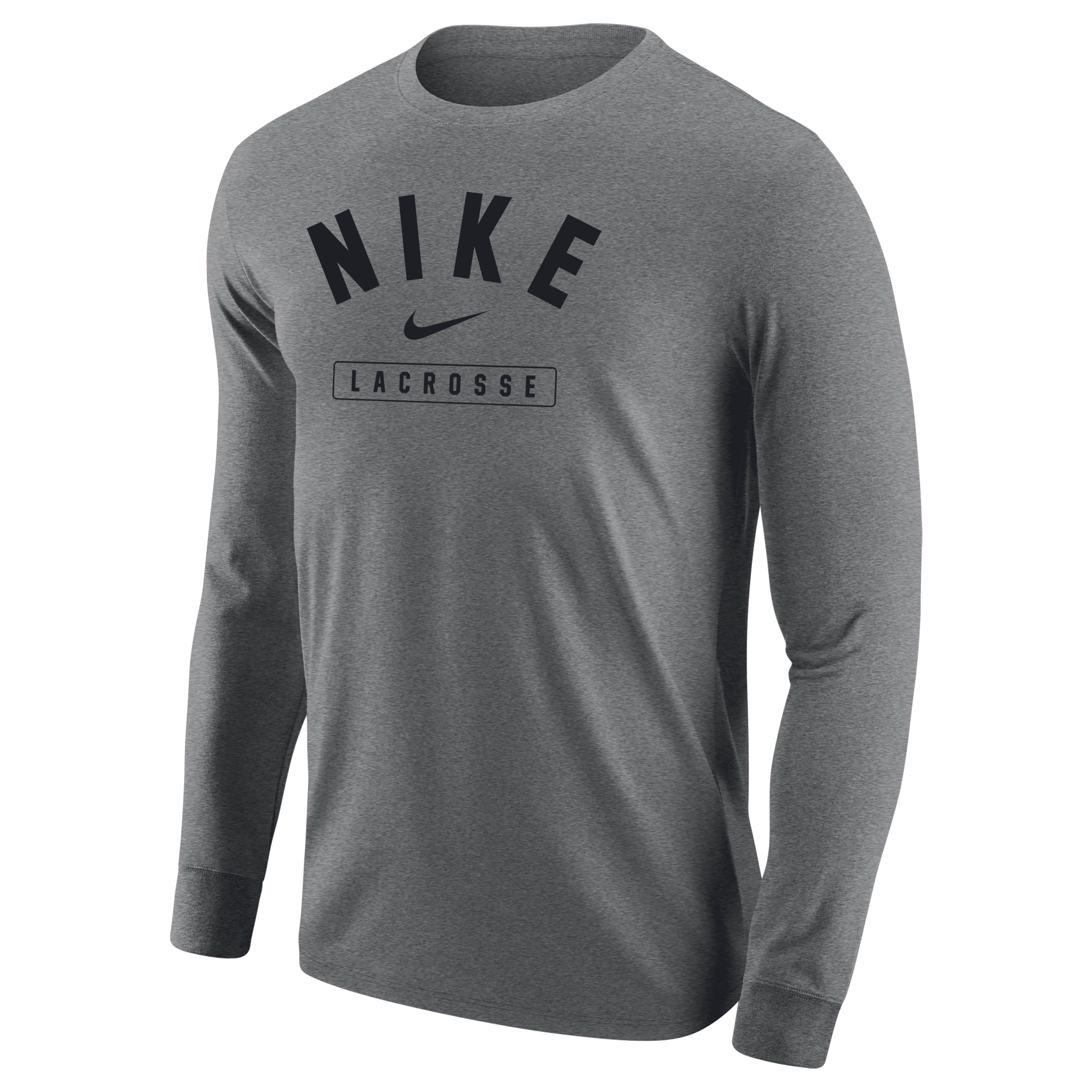 Nike Men's Lacrosse Long-sleeve T-shirt In Grey