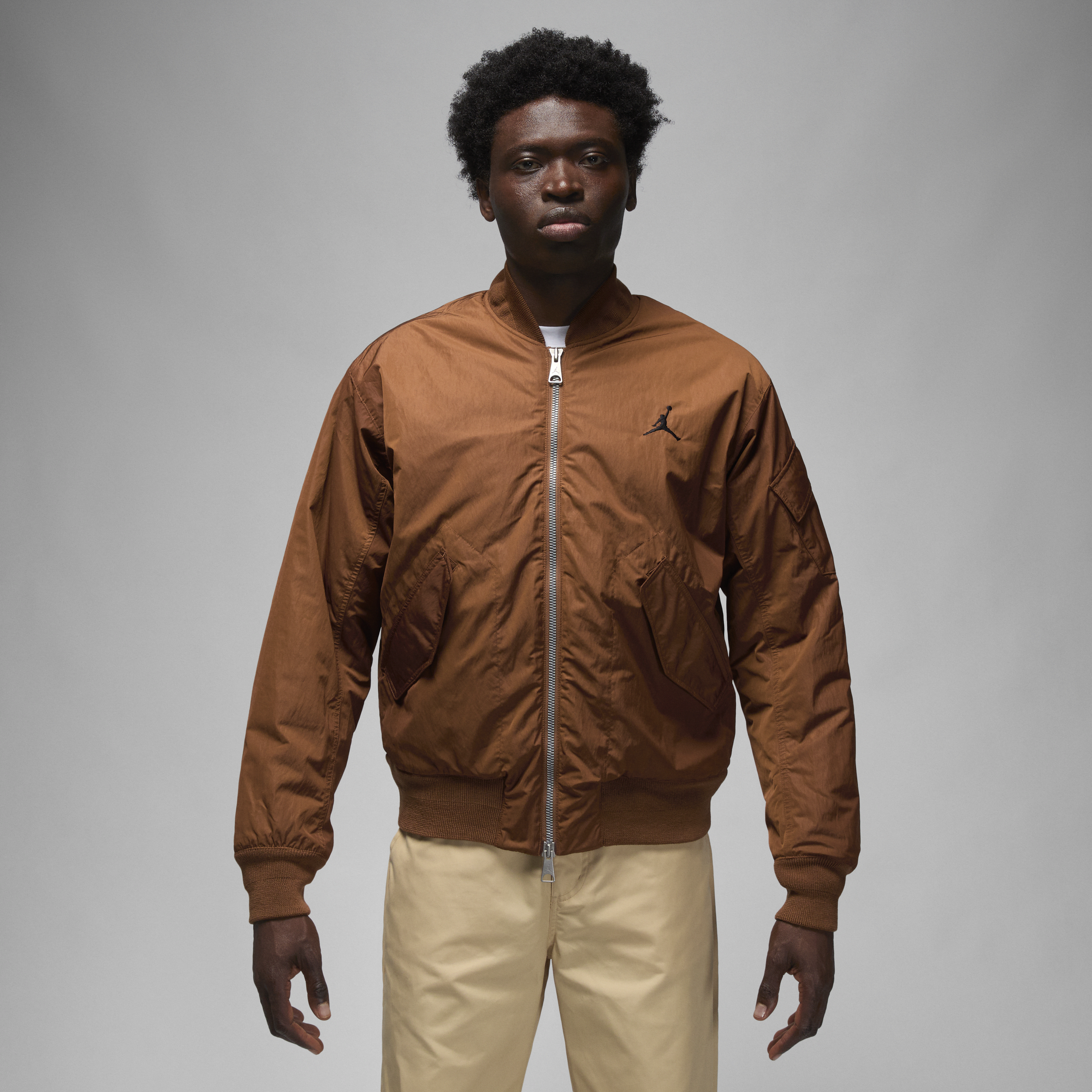 Shop Jordan Men's  Essentials Renegade Jacket In Brown