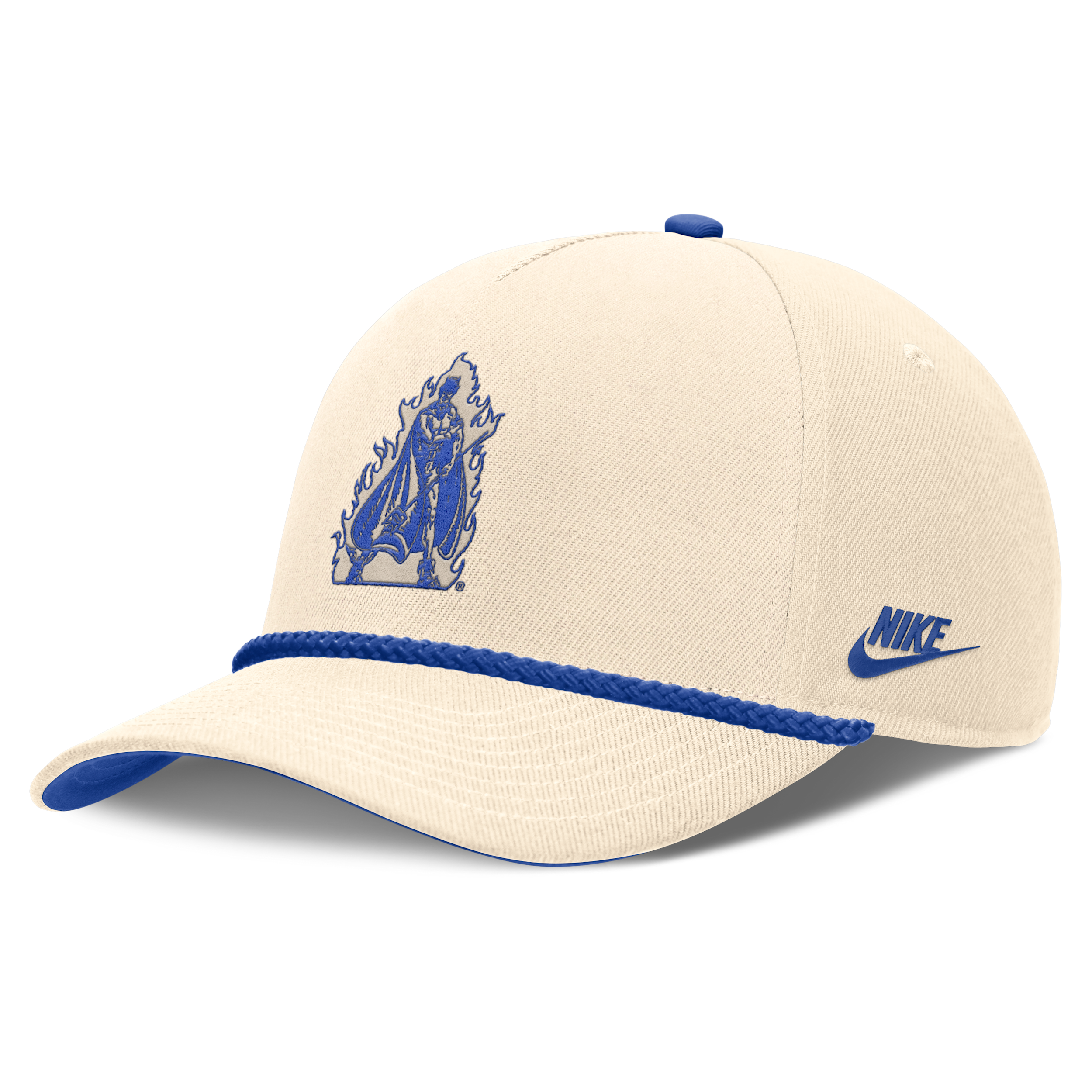 Men's and Women's Nike Natural Duke Blue Devils Legacy Vintage Rope Rise Adjustable Hat - Natural, Royal