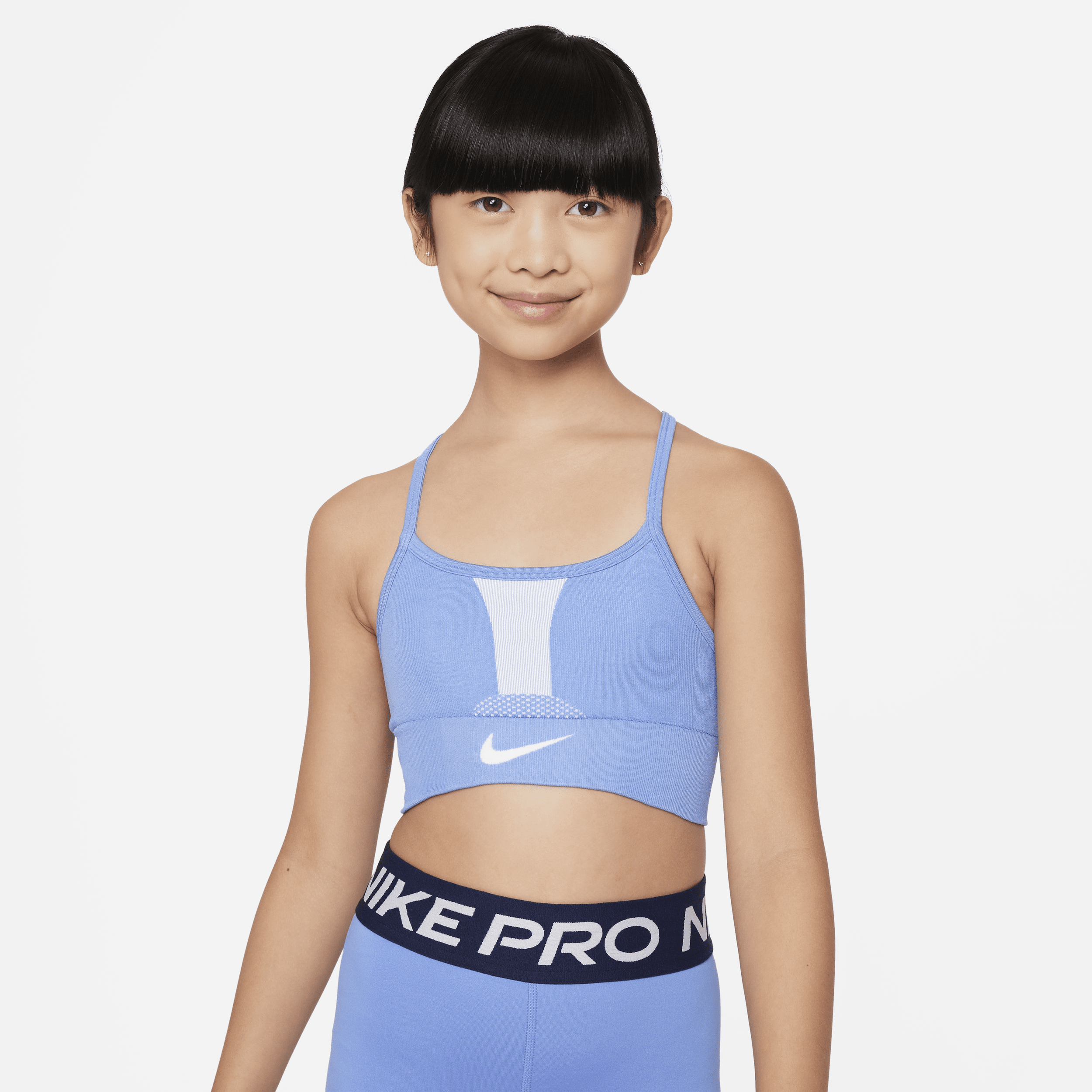 Nike Indy Big Kids' (girls') Sports Bra In Blue