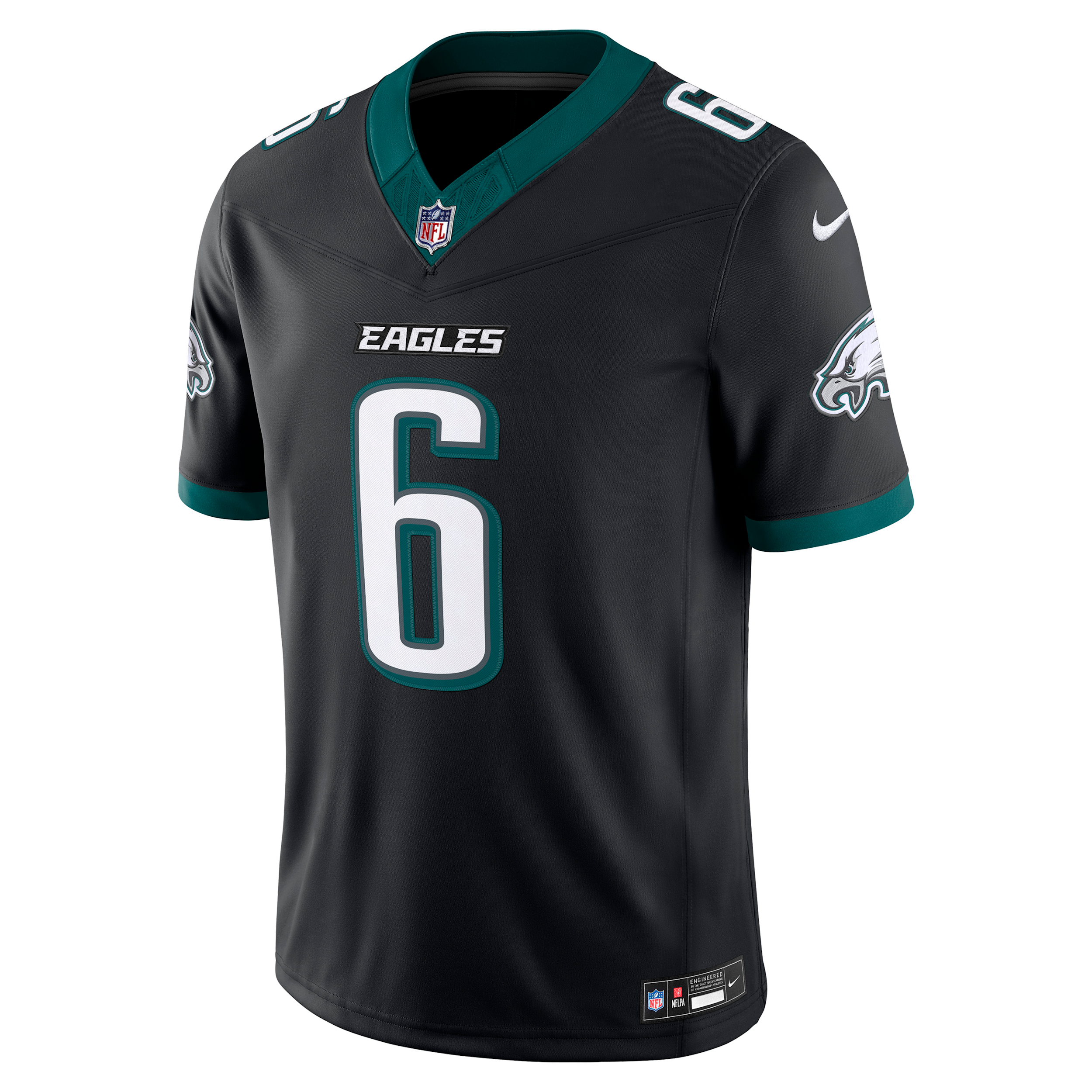 Nike Men's DeVonta Smith Black Philadelphia Eagles Alternate Vapor F.u.s.e. Stitched Limited Jersey - Black