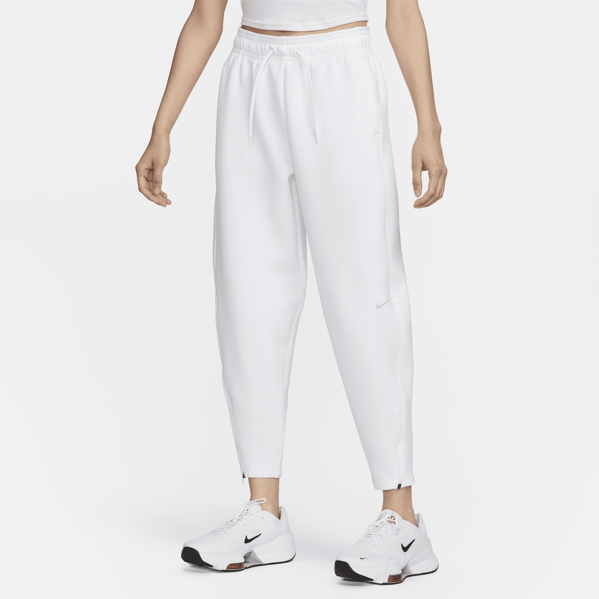 Shop Nike Women's Dri-fit Prima High-waisted 7/8 Training Pants In White