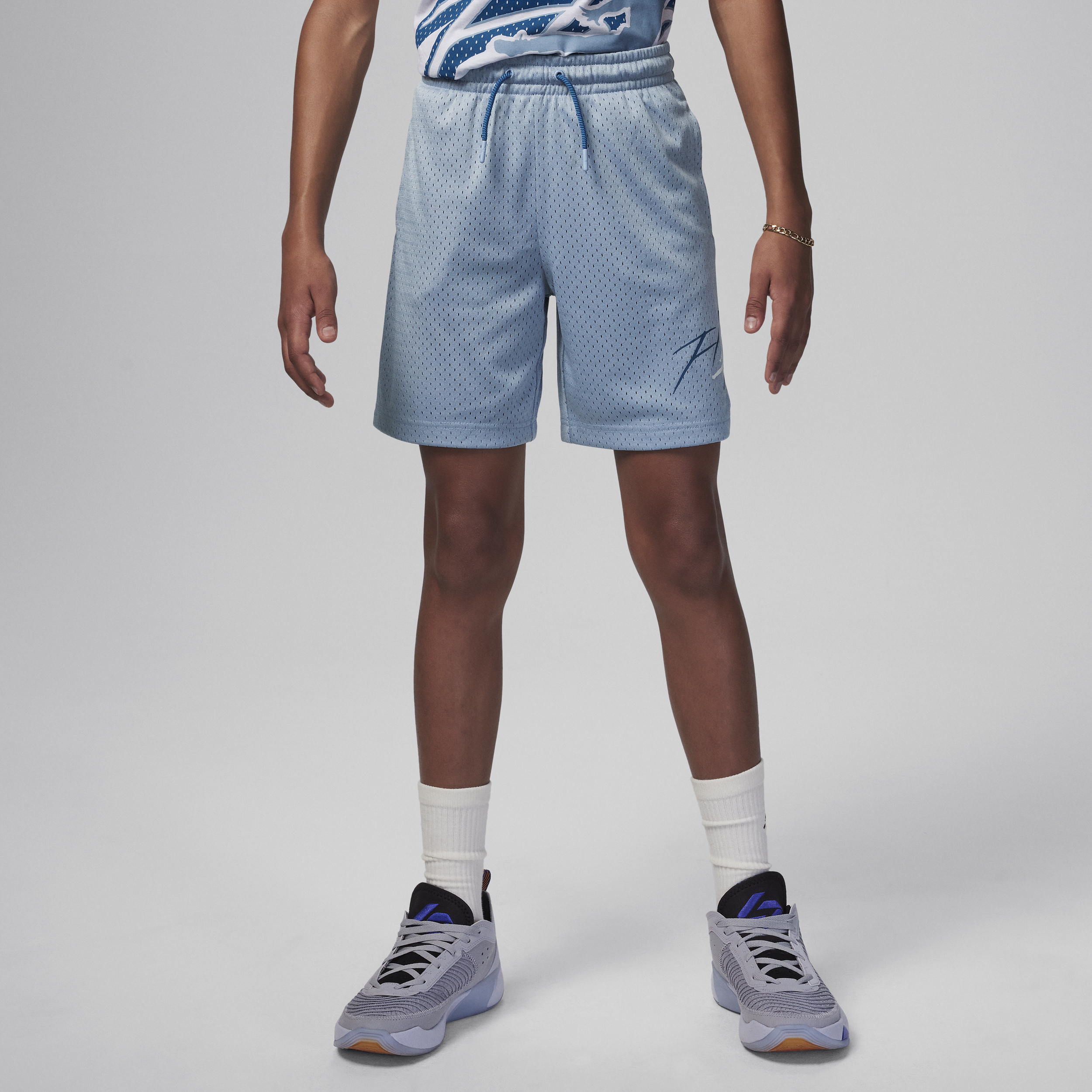 Jordan Off-court Flight Big Kids' Mesh Shorts In Blue