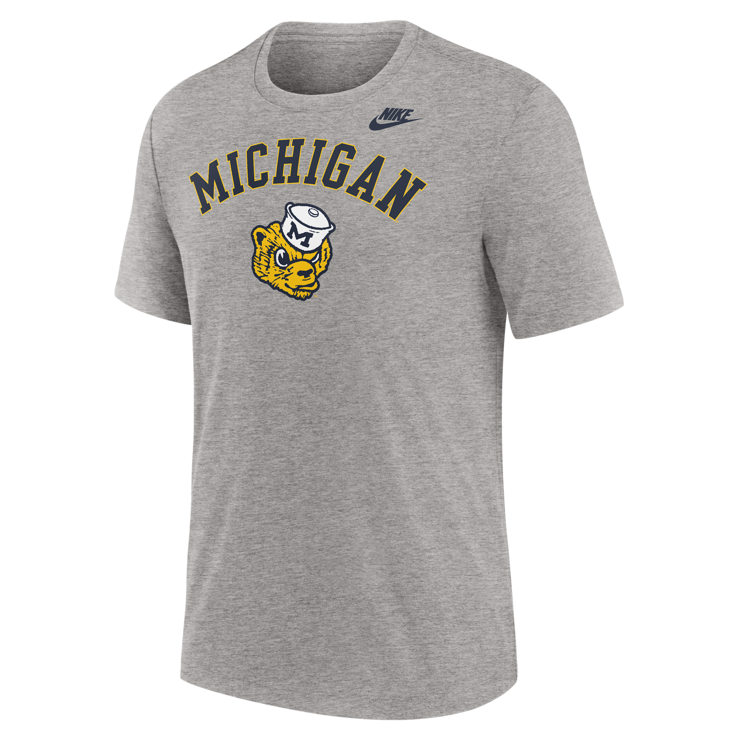 Nike Heather Gray Michigan Wolverines Legacy Arch Tri-blend T-shirt