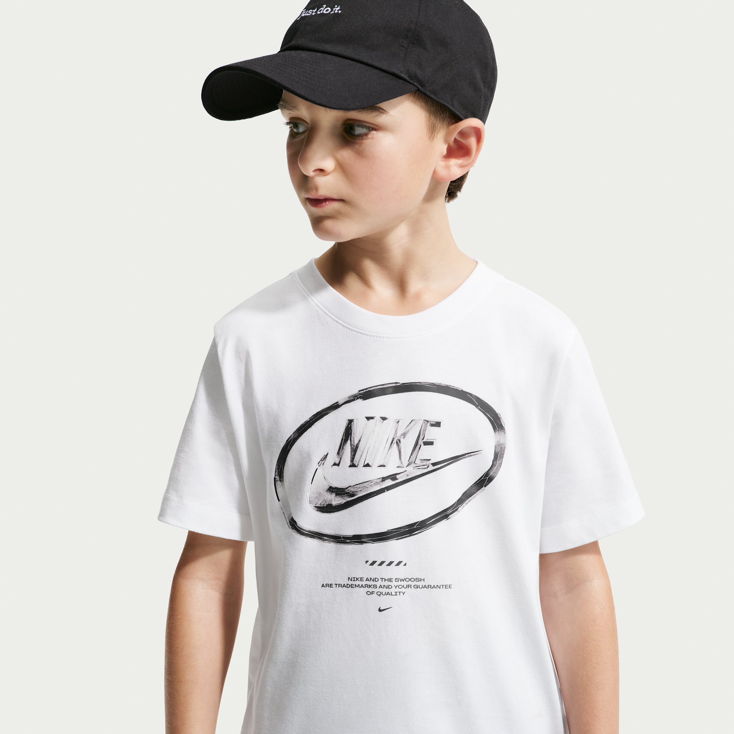 Nike Sportswear Big Kids' T-Shirt in White | IO8982-100