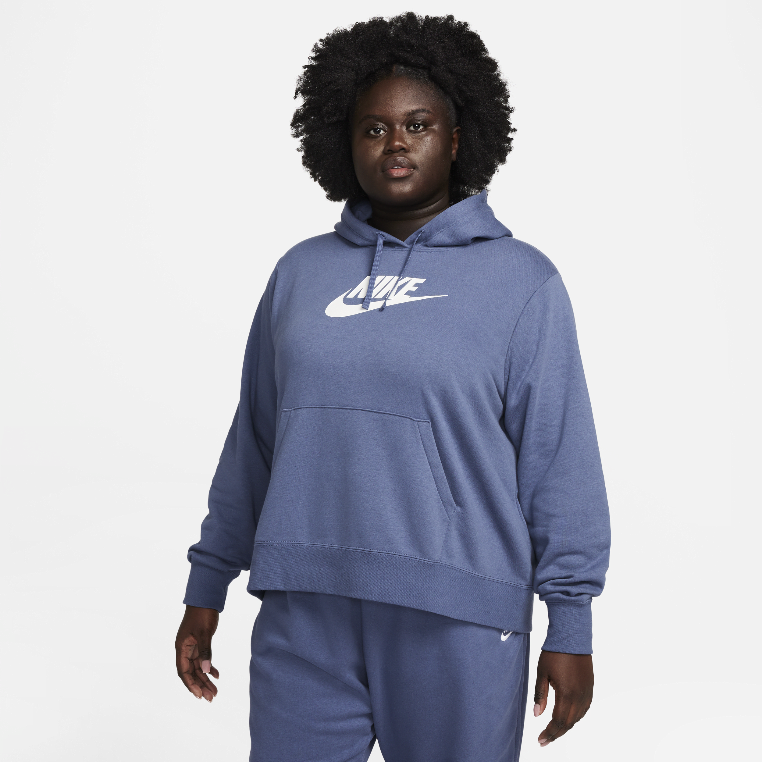 Nike Women's  Sportswear Club Fleece Pullover Hoodie (plus Size) In Blue