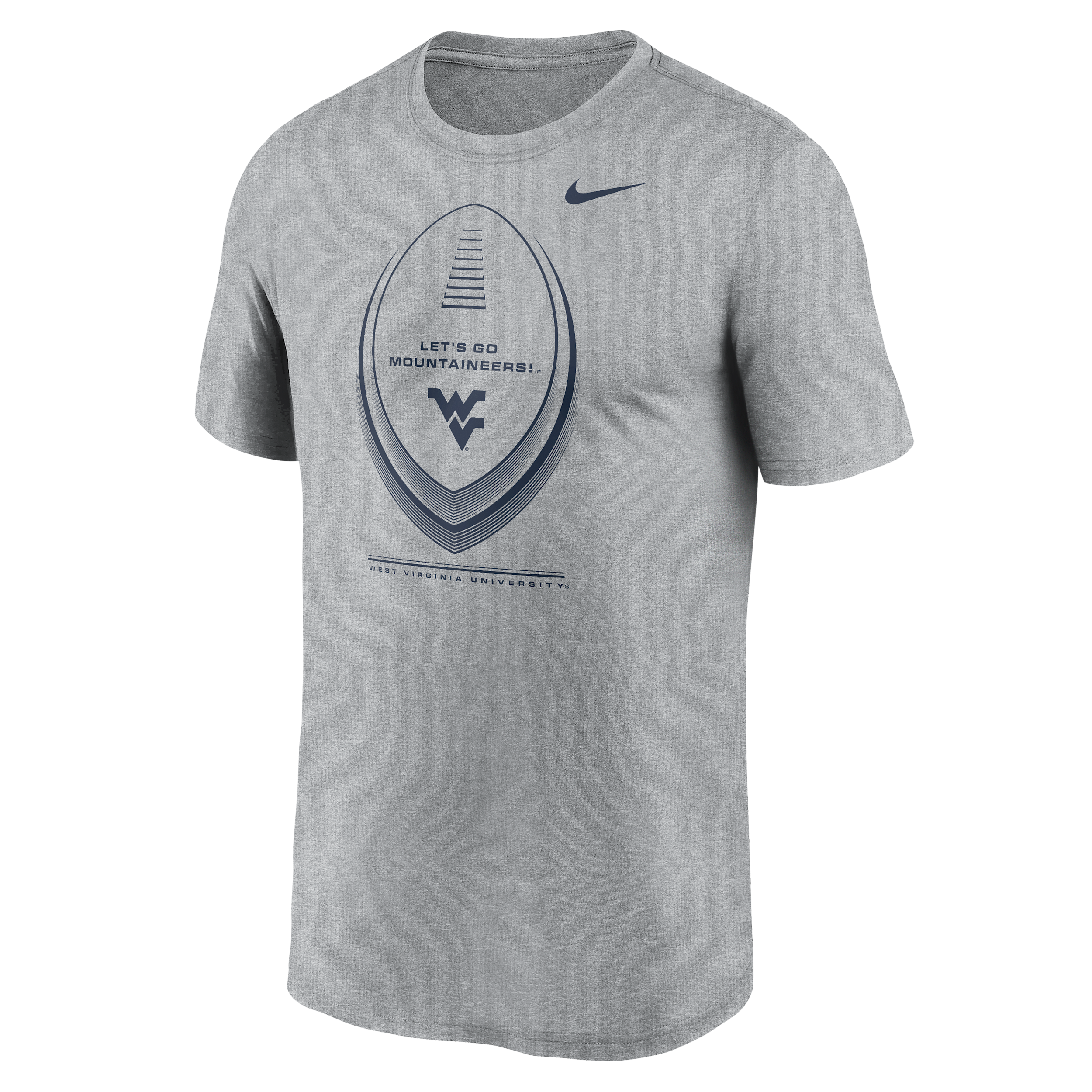 West Virginia Primetime Football Icon Legend Nike Men's Dri-FIT College T-Shirt in Grey | NKGK06GWVN-3BJ