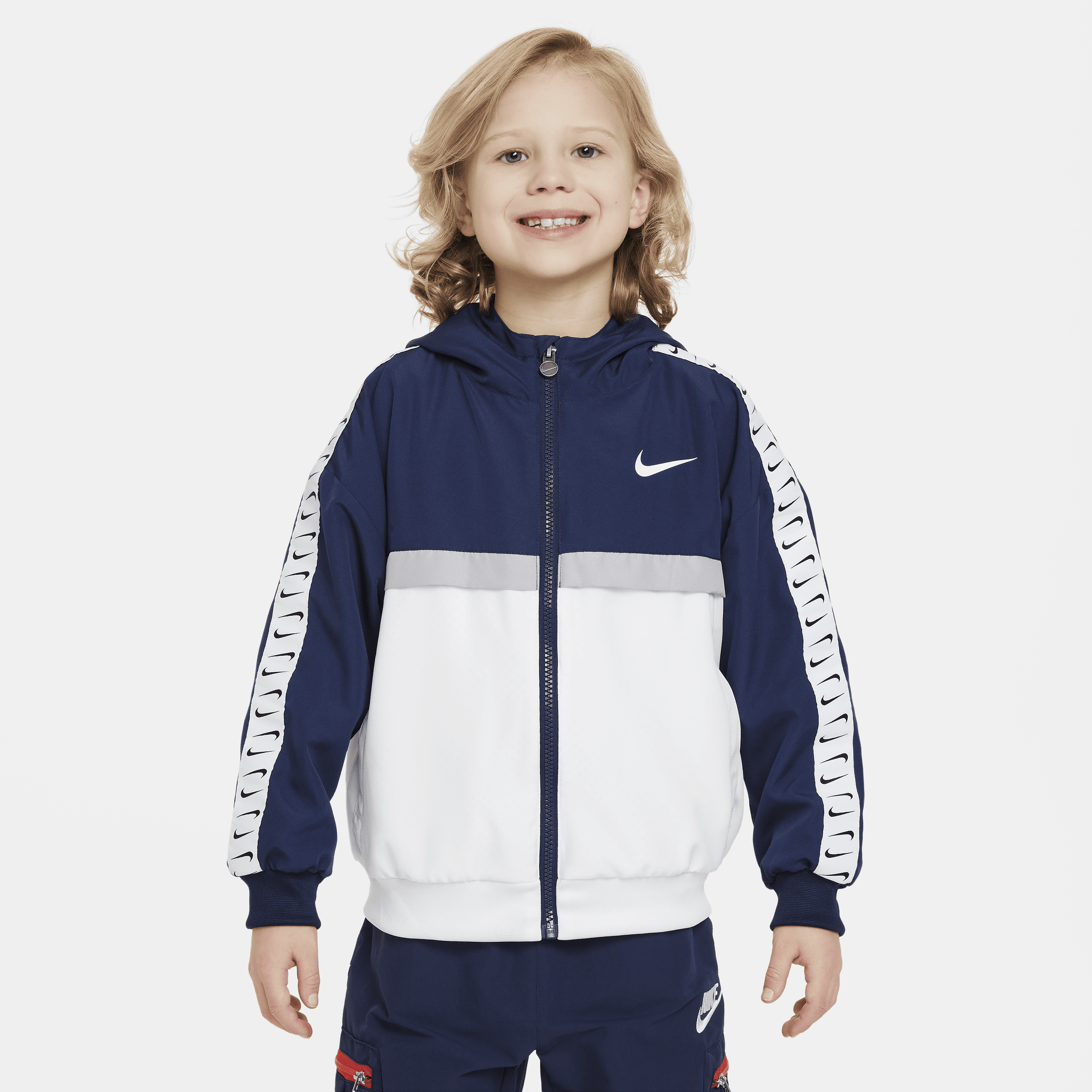 Nike Little Kids Ripstop Windbreaker Jacket In Blue