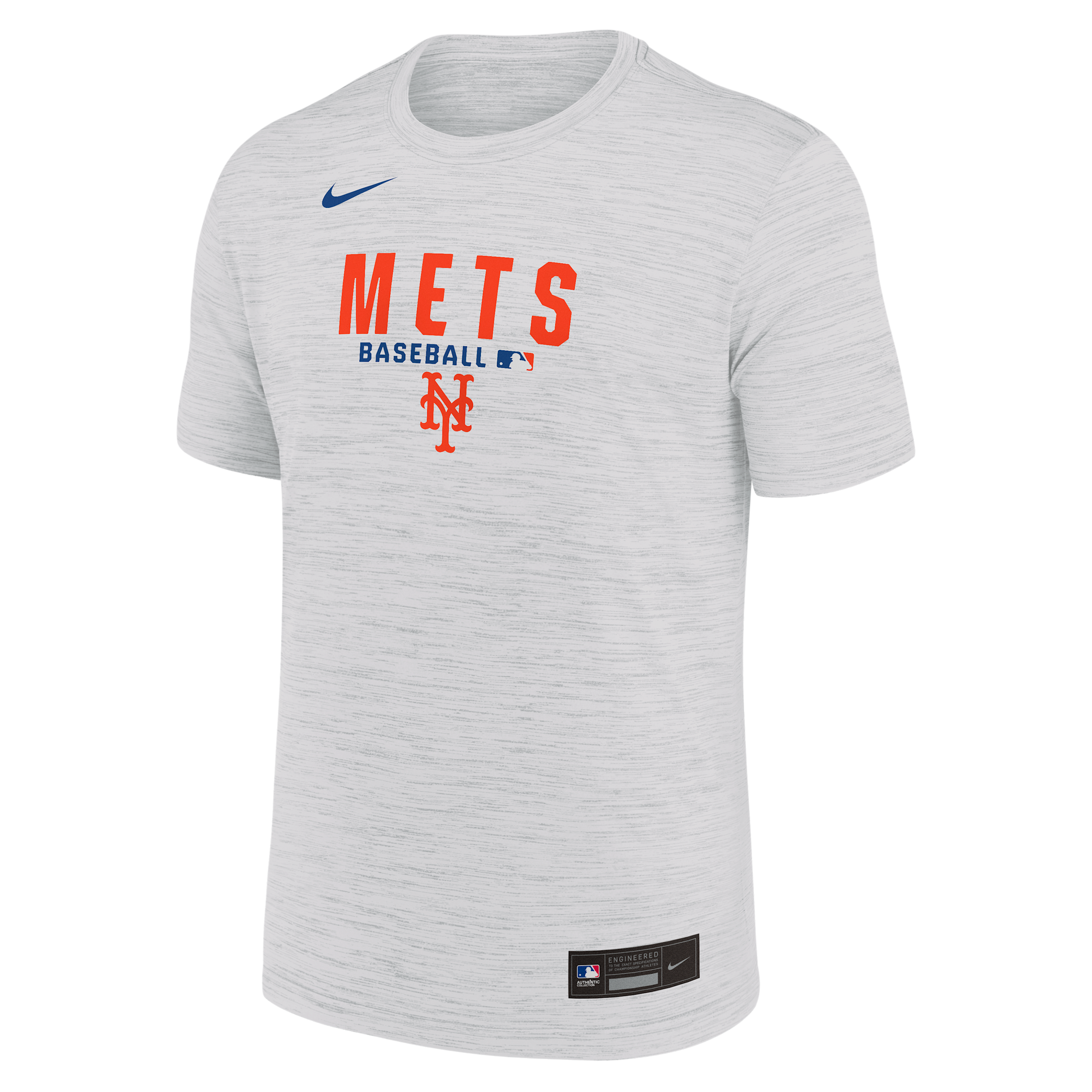 New York Mets Authentic Collection Nike Men's Dri-FIT MLB T-Shirt in White | 02ER10ANME-RMG