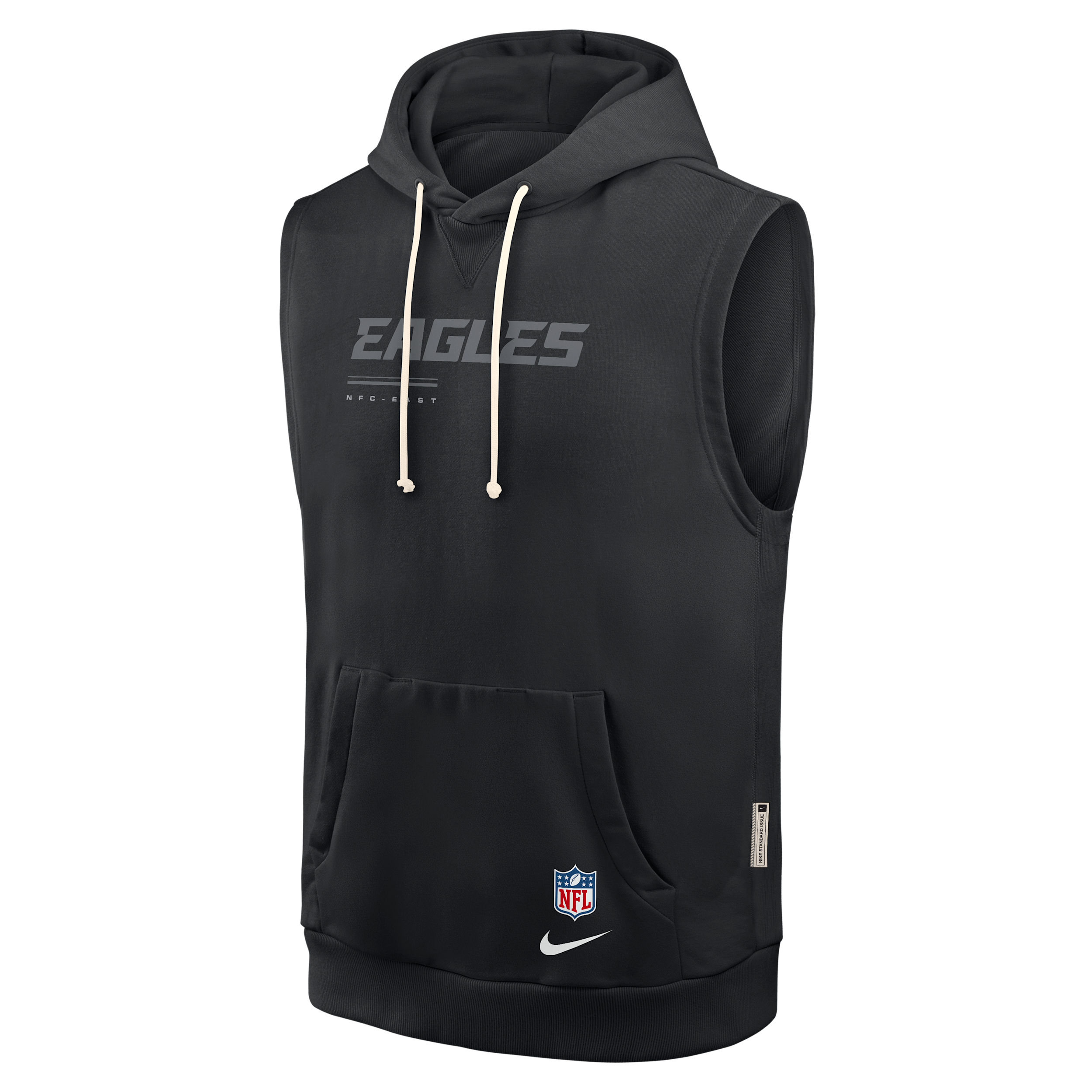 Philadelphia Eagles Sideline Nike Men's Dri-FIT NFL Sleeveless Pullover Hoodie in Black | 03B400A86-0CN