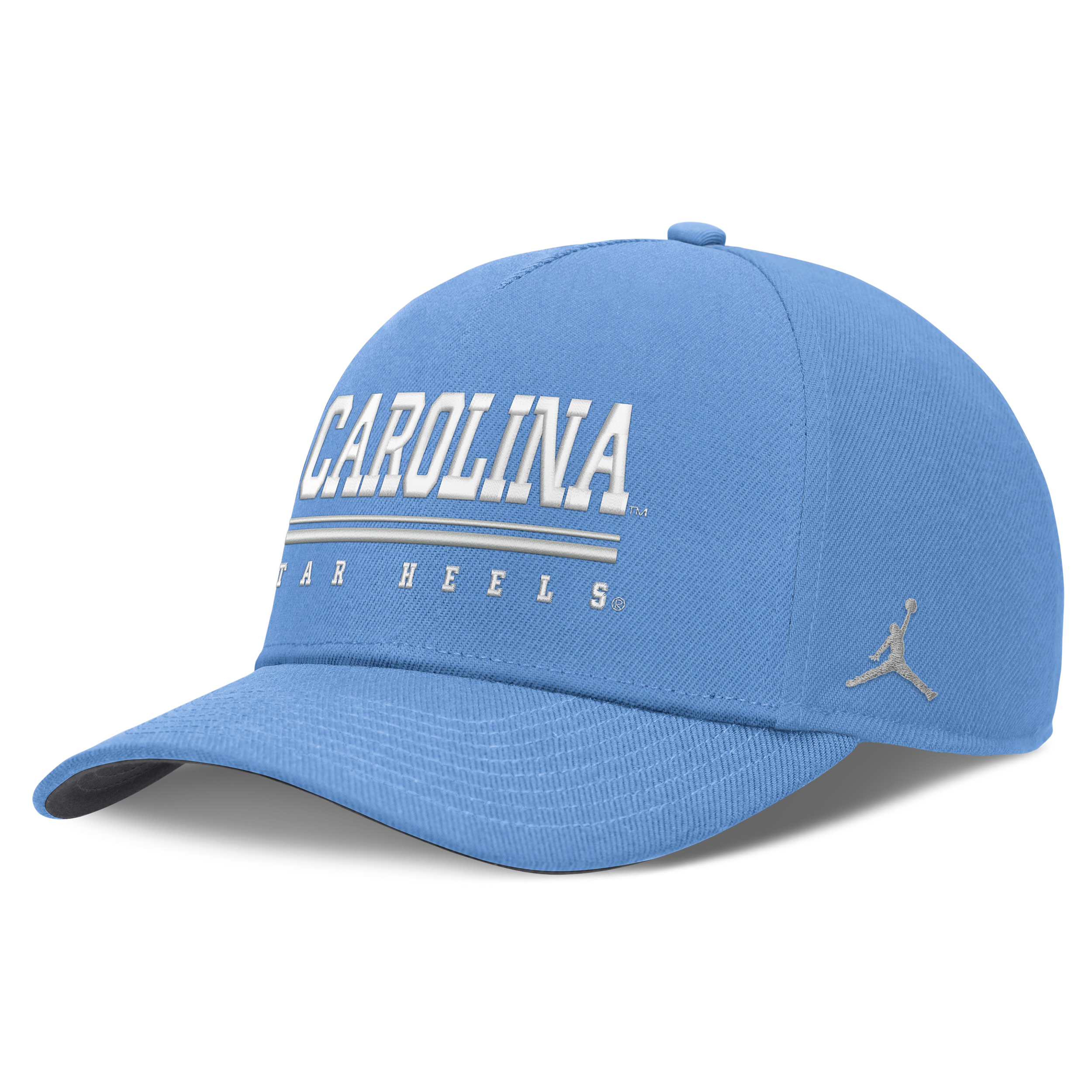 Men's North Carolina Sideline Practice Rise Jordan Brand Dri-FIT College Adjustable Hat in Blue | JC064EYNCN-RKB