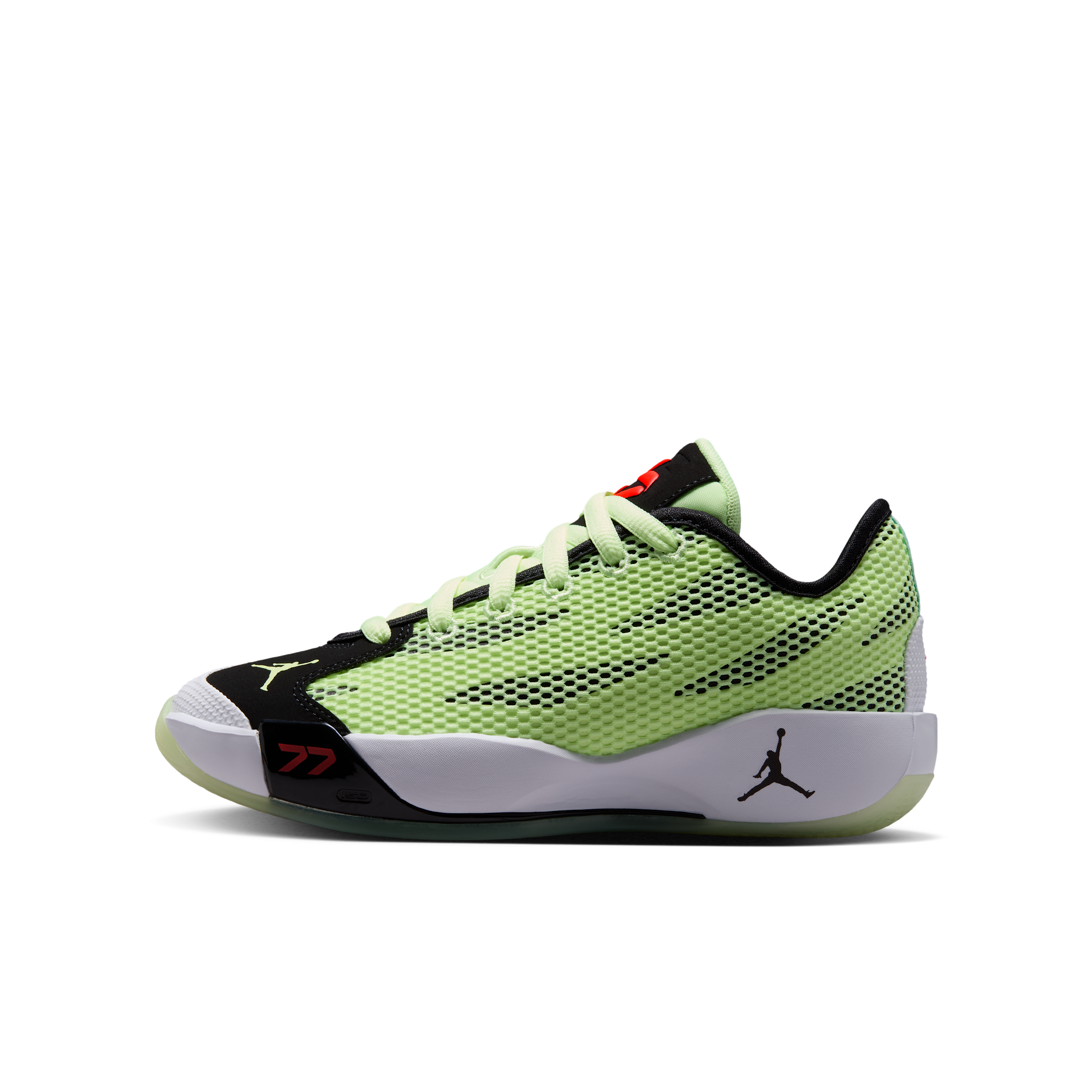 Jordan Kids' Grade School Luka 77 Basketball Shoes, Size 6.5, Green/Black/White