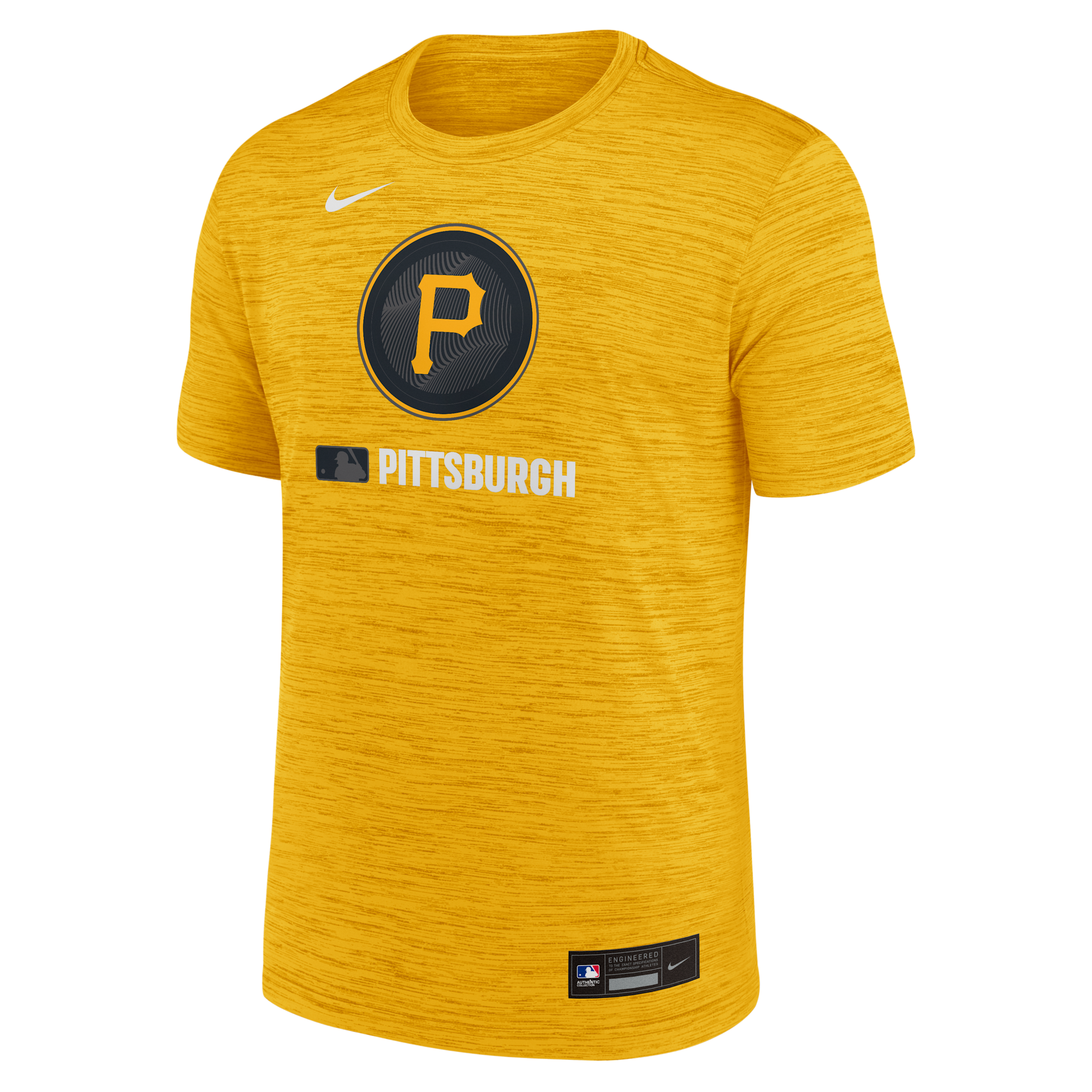 Nike Men's Gold Pittsburgh Pirates 2025 City Connect Authentic Collection Velocity Performance T-shirt In Yellow