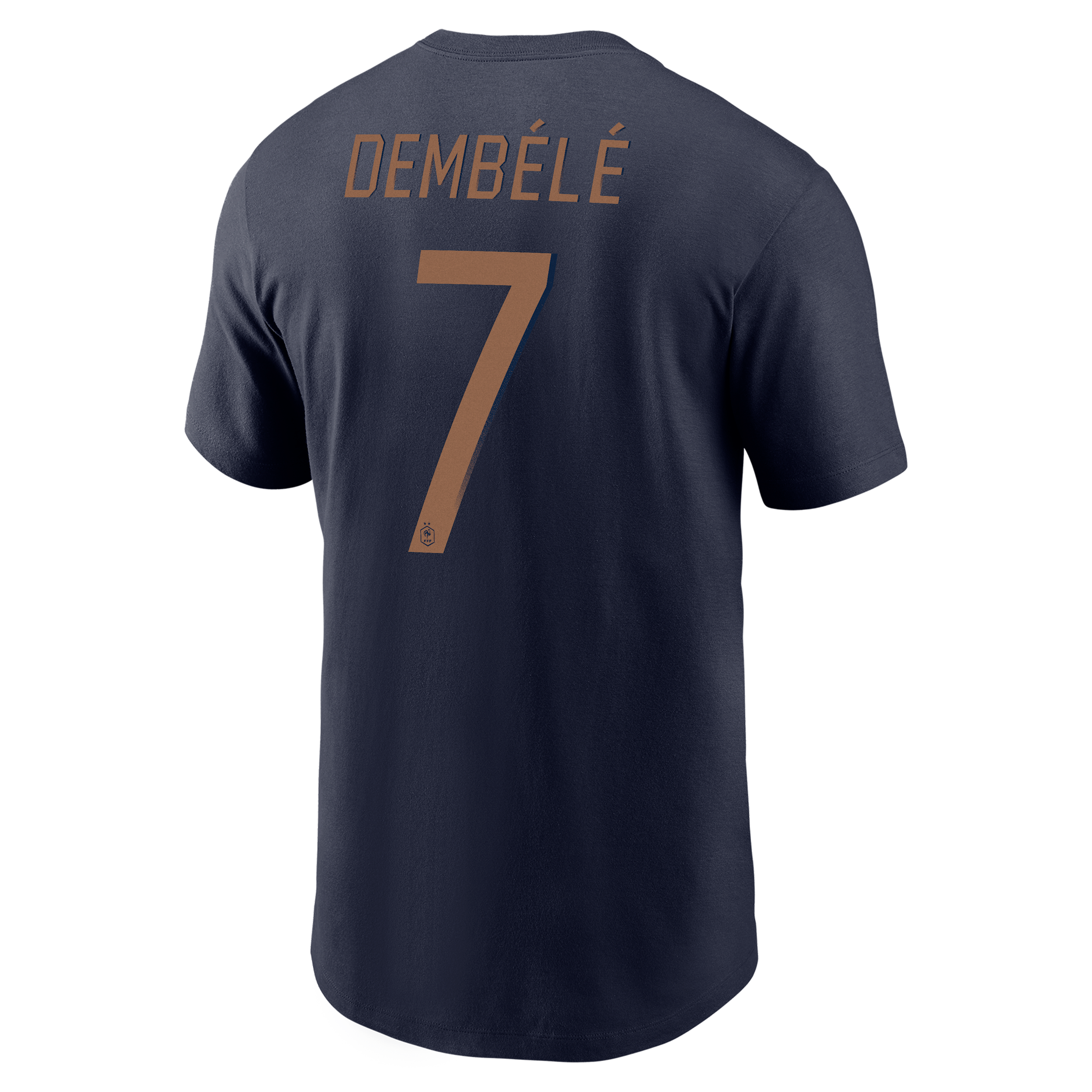 Nike Men's Jordan Ousmane Dembele Navy France National Team Name Number T-Shirt - Navy