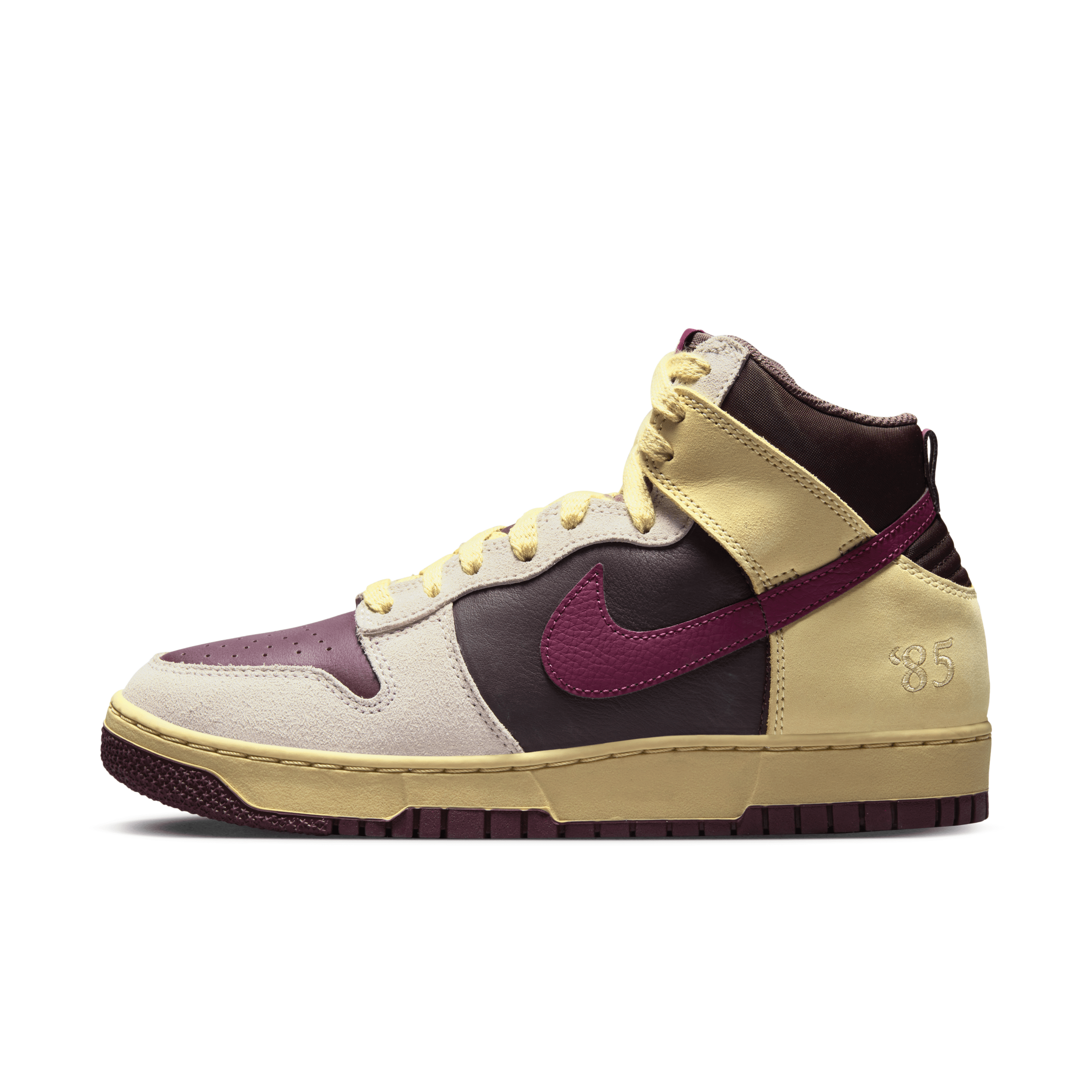 Nike Dunk 1985 Leather, Suede And Shell High-top Sneakers In Brown