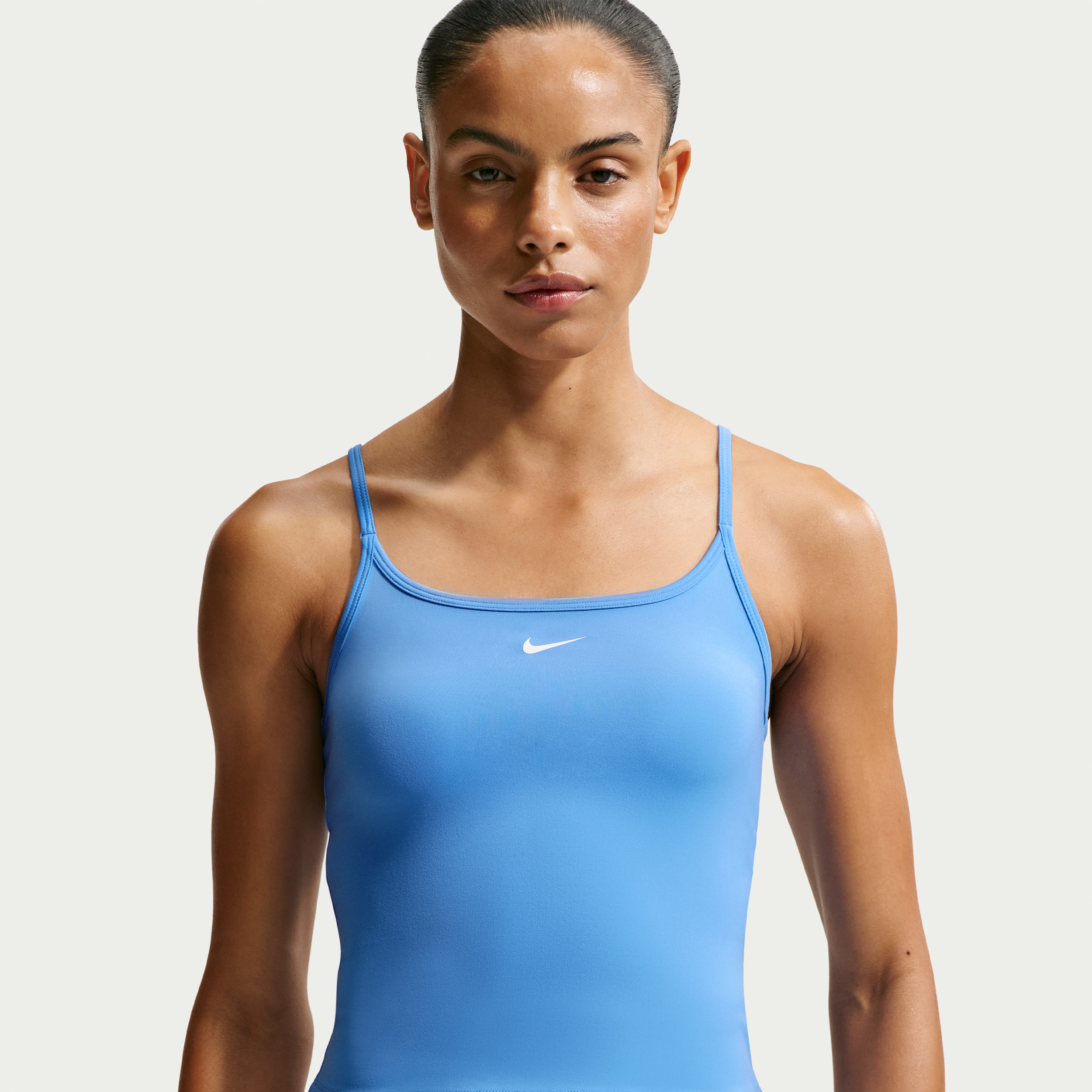 Nike Women's One Fitted Dri-FIT Cami Tank Top in Blue | IR1890-412