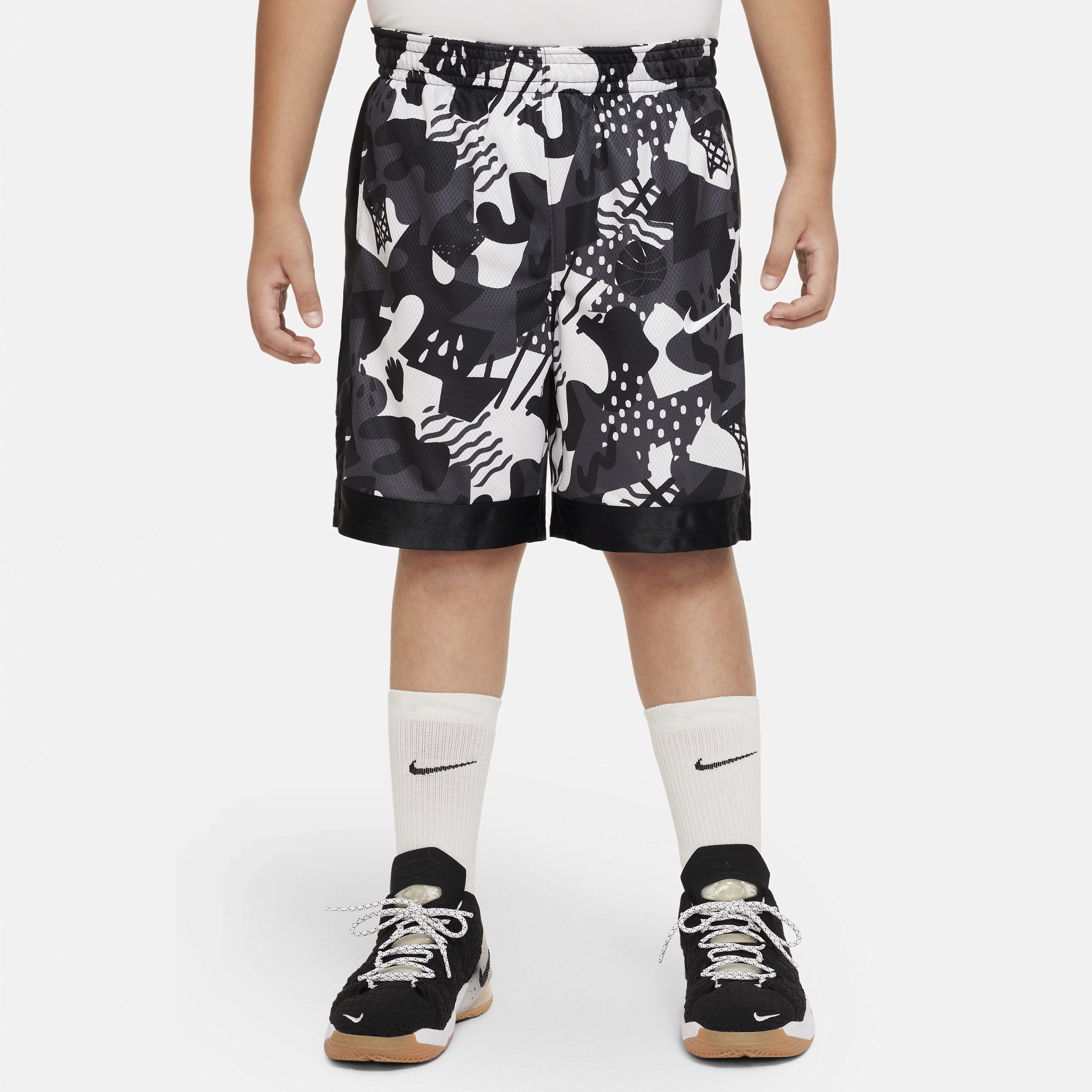 Nike Dri-fit Elite Big Kids' (boys') Basketball Shorts (extended Size) In  Black