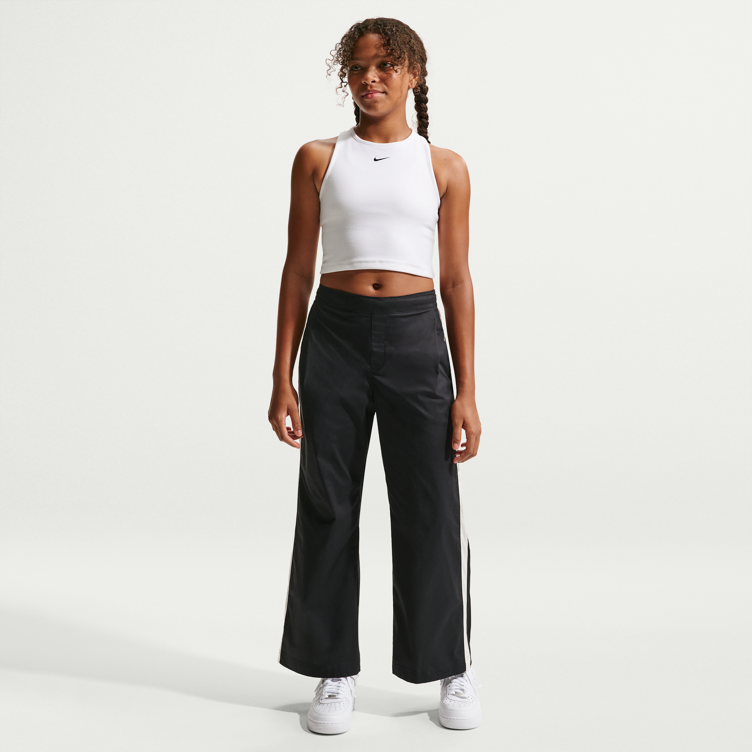 Nike Sportswear Collection Big Kids' (Girls') Woven Pants in Black | IF2315-010