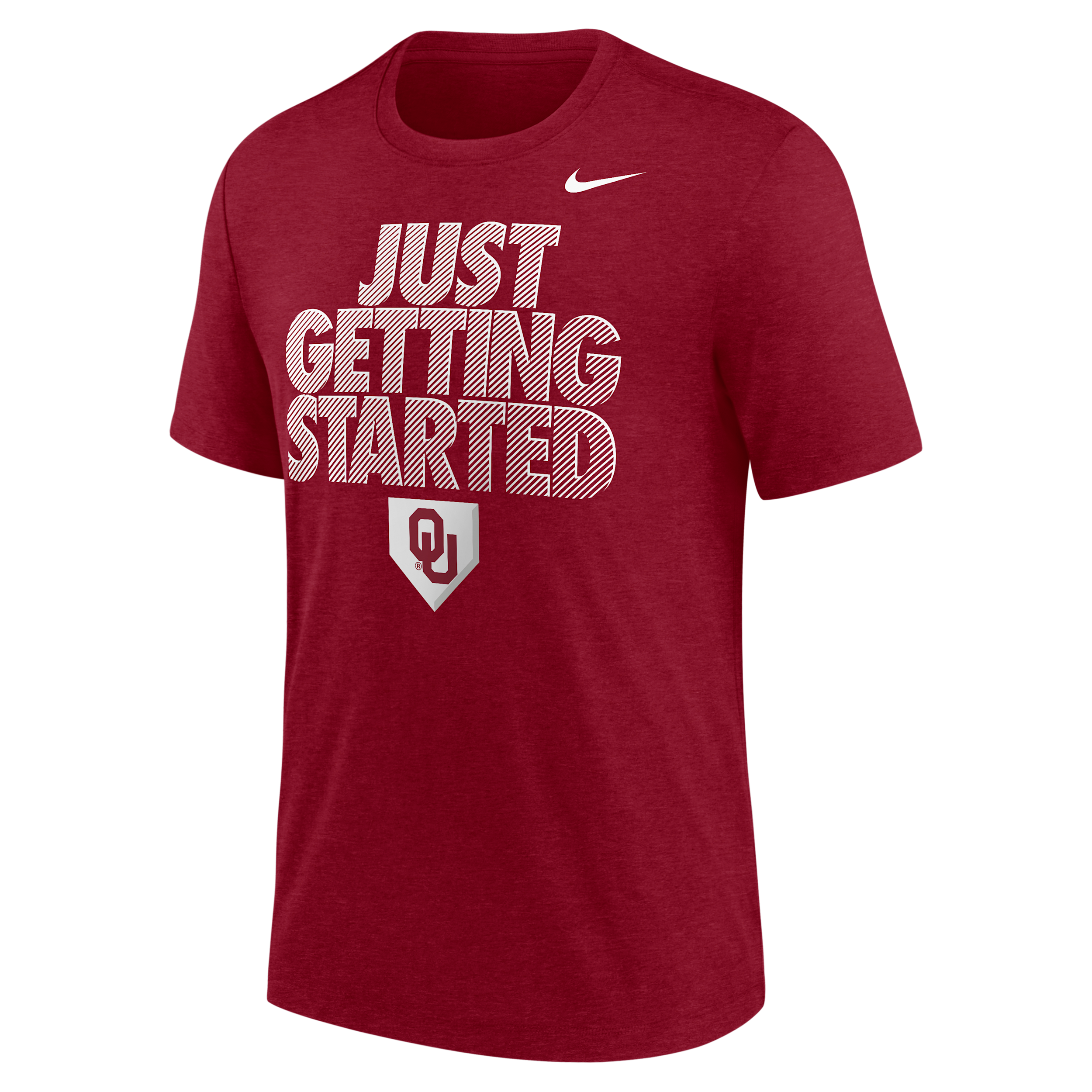 Nike Men's Crimson Oklahoma Sooners 2026 Ncaa Baseball Men's College World Series Dugout Tri-Blend T-Shirt - Crimson